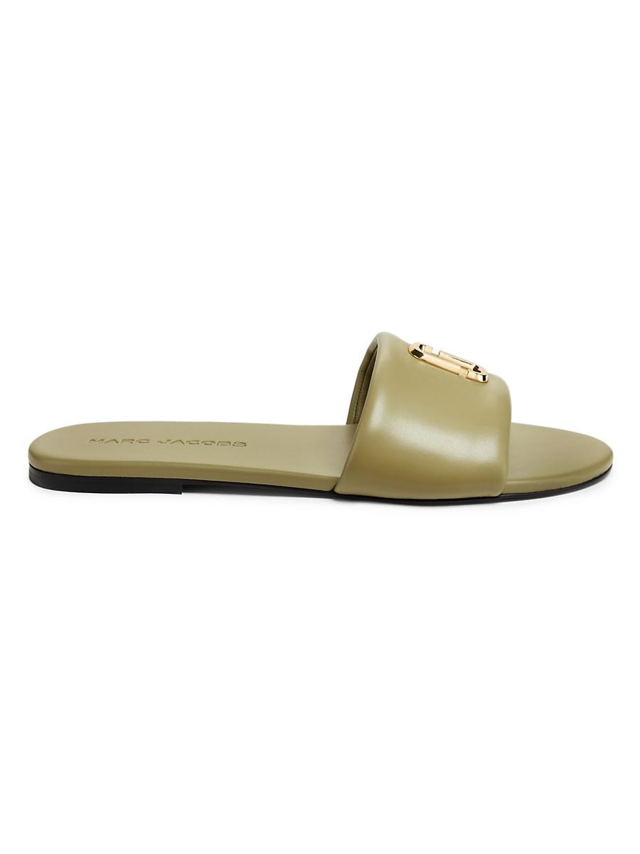 Womens The Snapshot Leather Slides Sandals Product Image