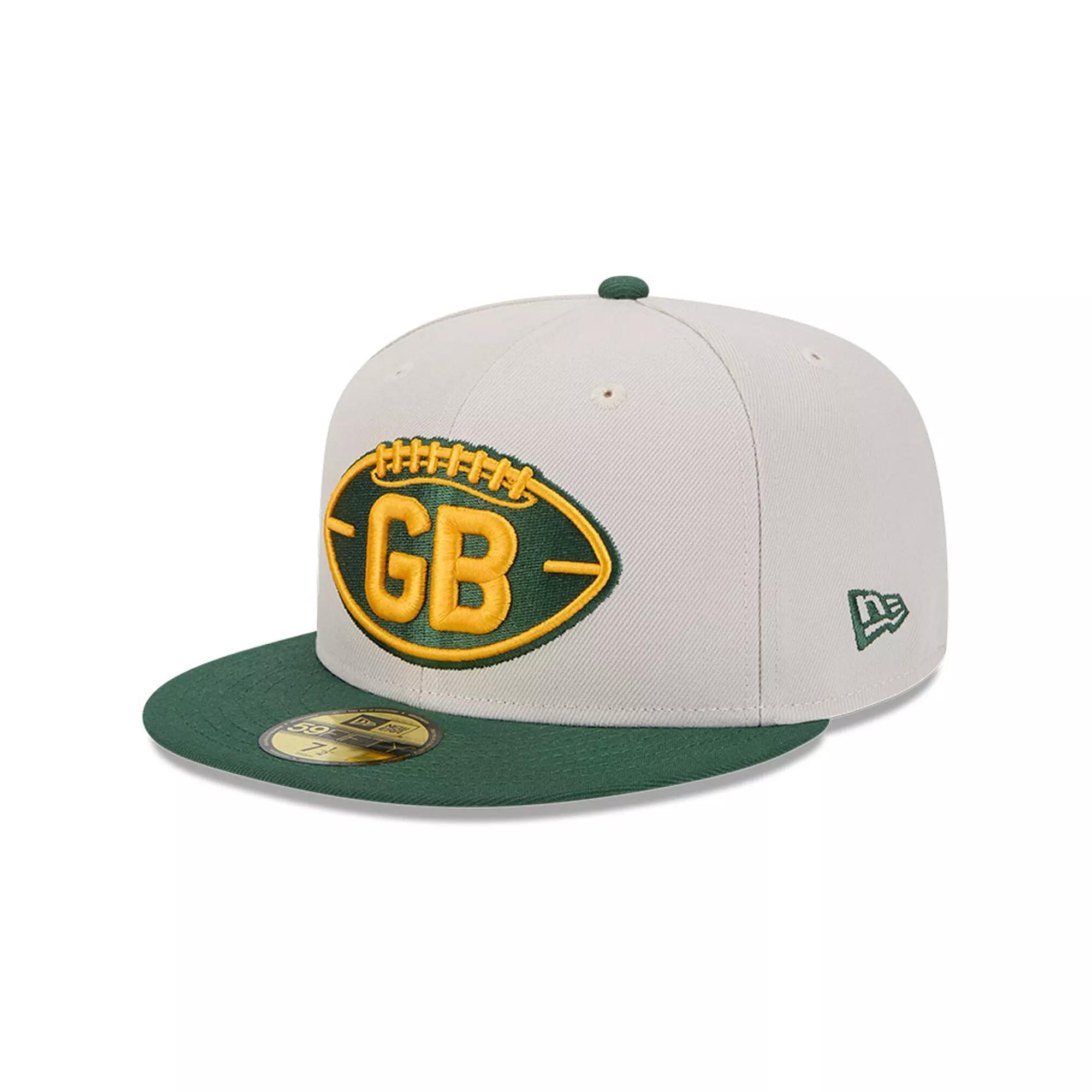 Men's New Era Stone/Green Green Bay Packers 2024 Sideline Historic 59FIFTY Fitted Hat, Size: 7, Team Product Image