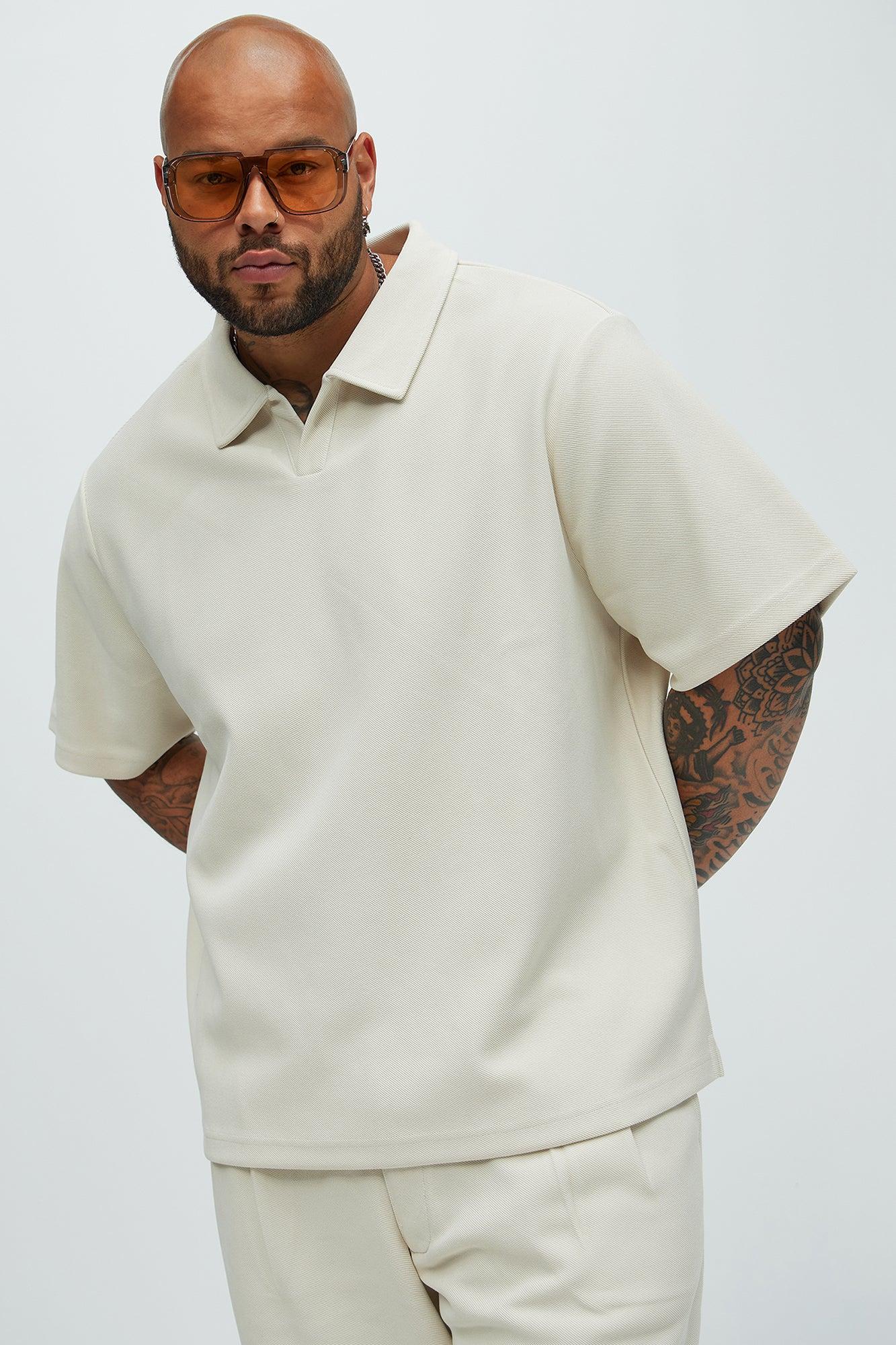 Turner Short Sleeve Polo - Cream Product Image