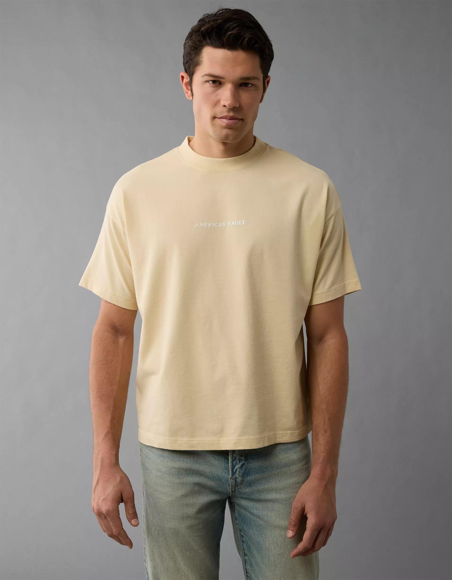 AE Laidback Luxe Heavyweight Oversized Logo Graphic T-Shirt Product Image