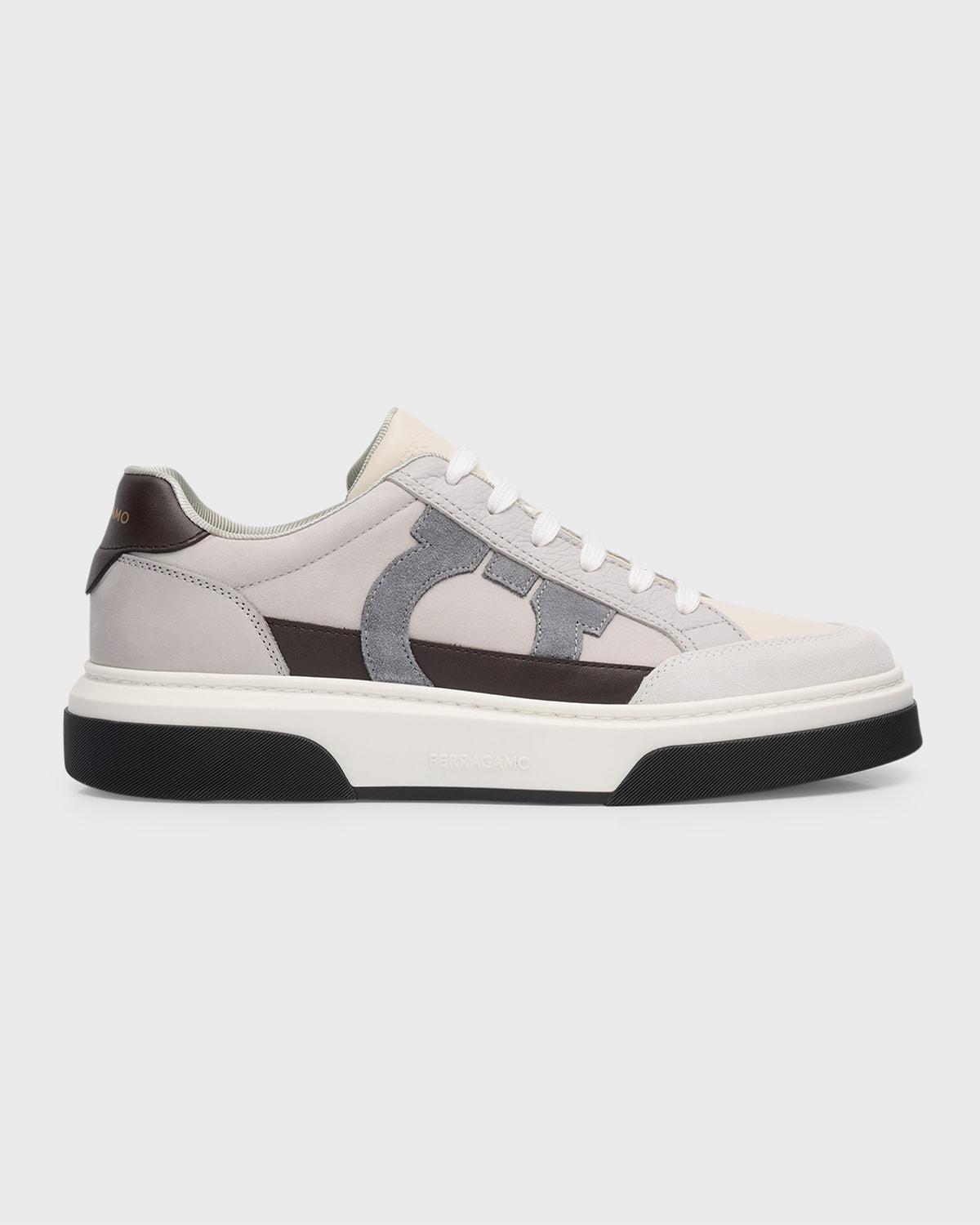 Men's Cassina Gancini Leather Low-Top Sneakers Product Image