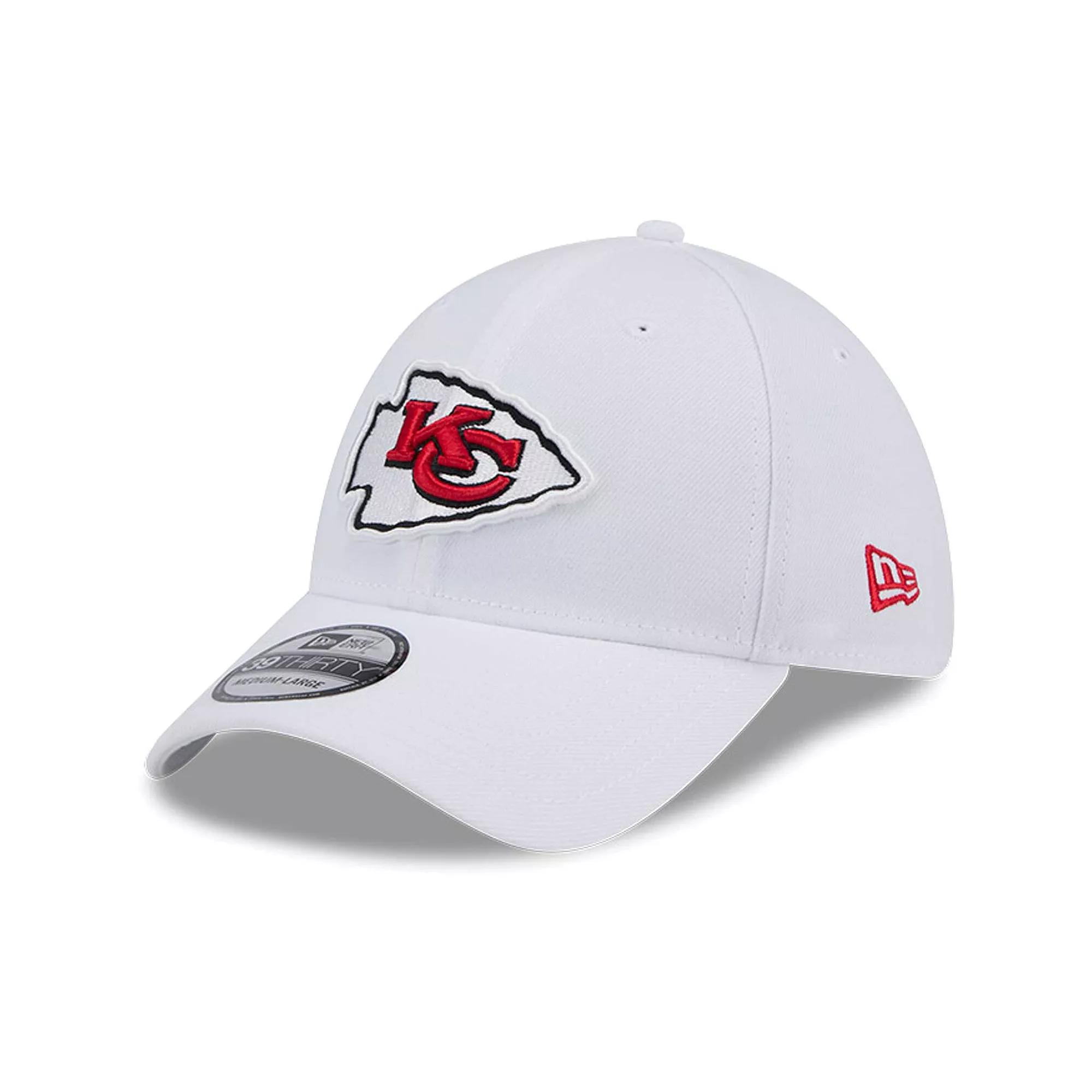 Men's New Era White Kansas City Chiefs Main 39THIRTY Flex Hat,  Product Image