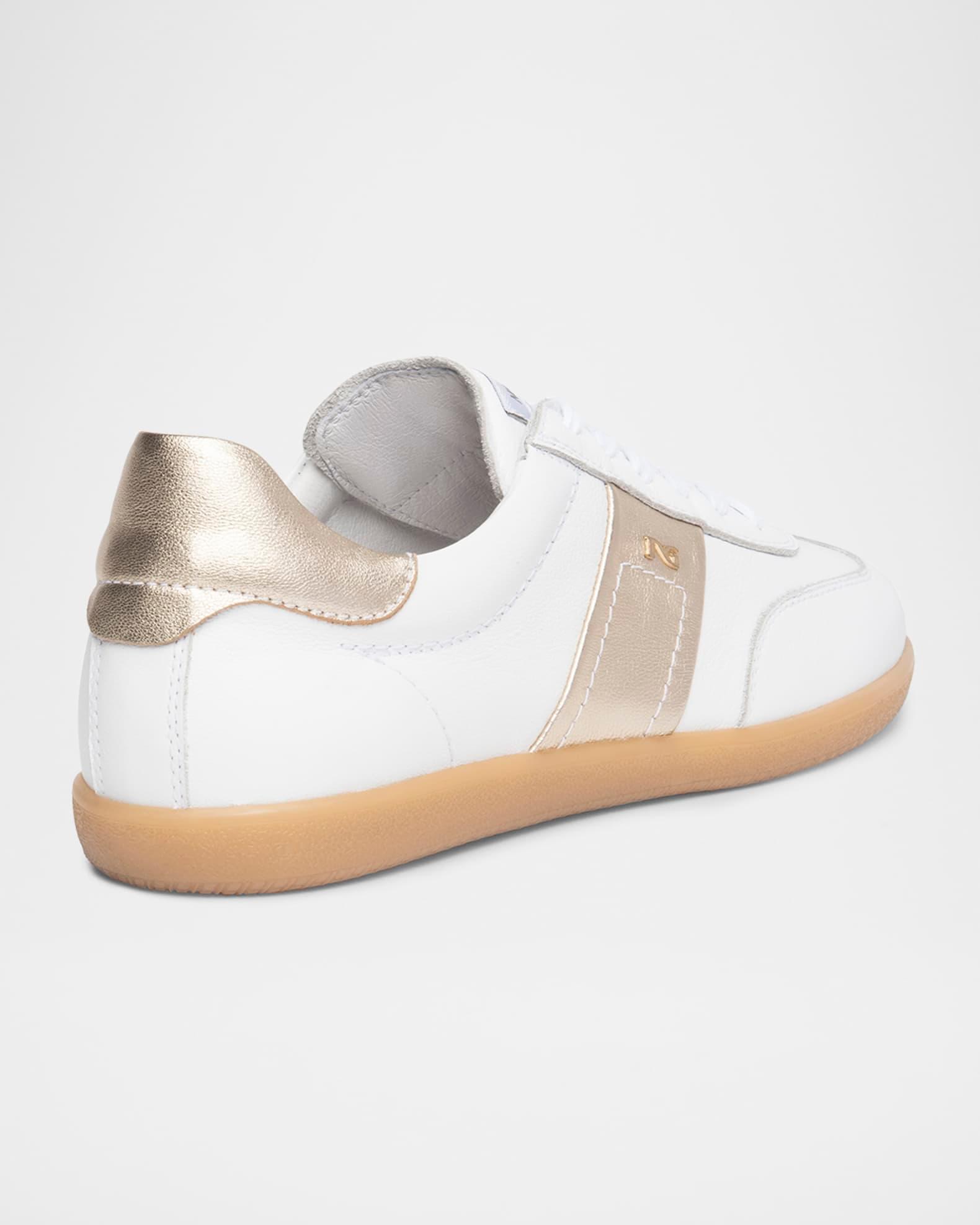 Bicolor Leather Low-Top Tennis Sneakers Product Image