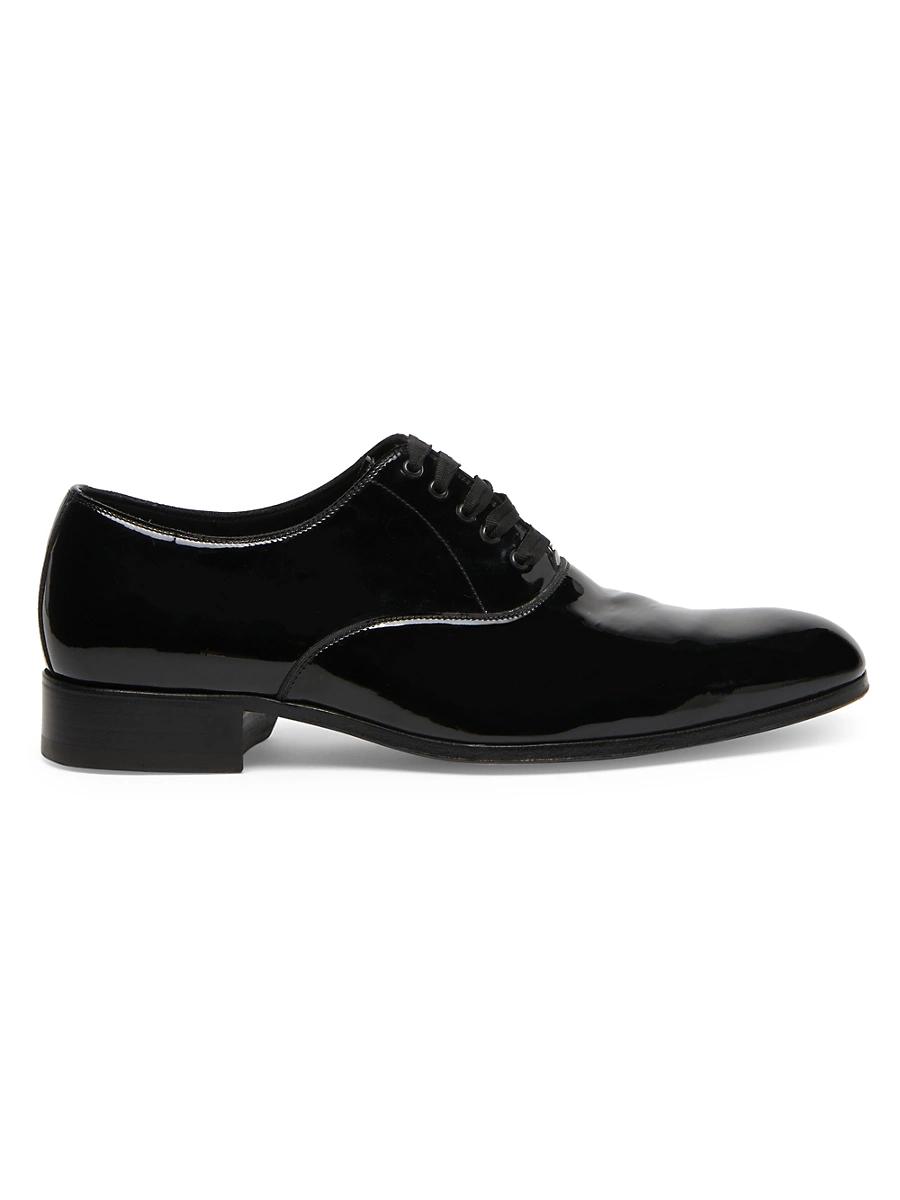 Mens Patent Lace-Up Oxfords Product Image