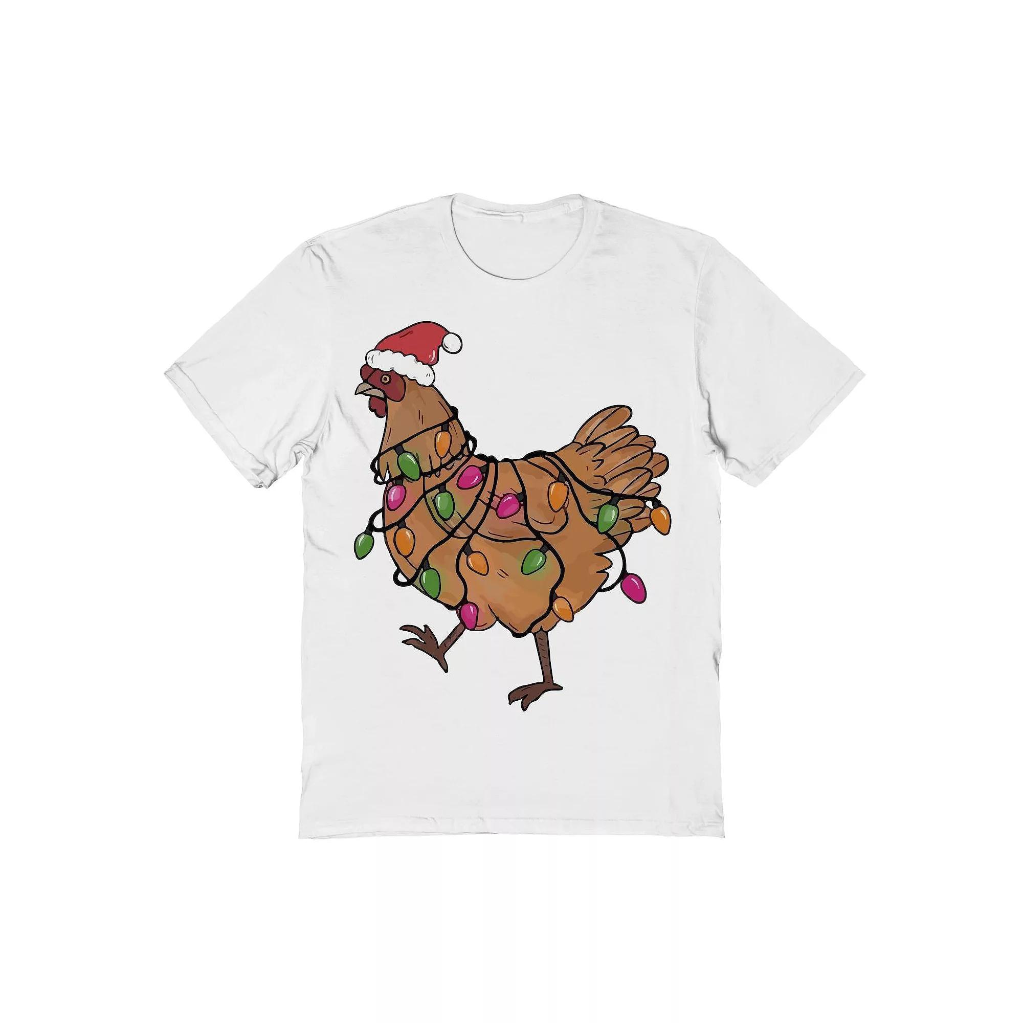 Men's Light Hen Christmas Graphic Tee, Adult Unisex,  Product Image