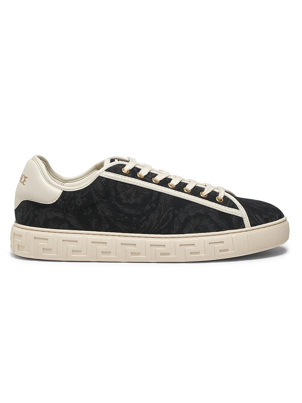 Men's La Greca Baroque Canvas Low-Top Sneakers Product Image