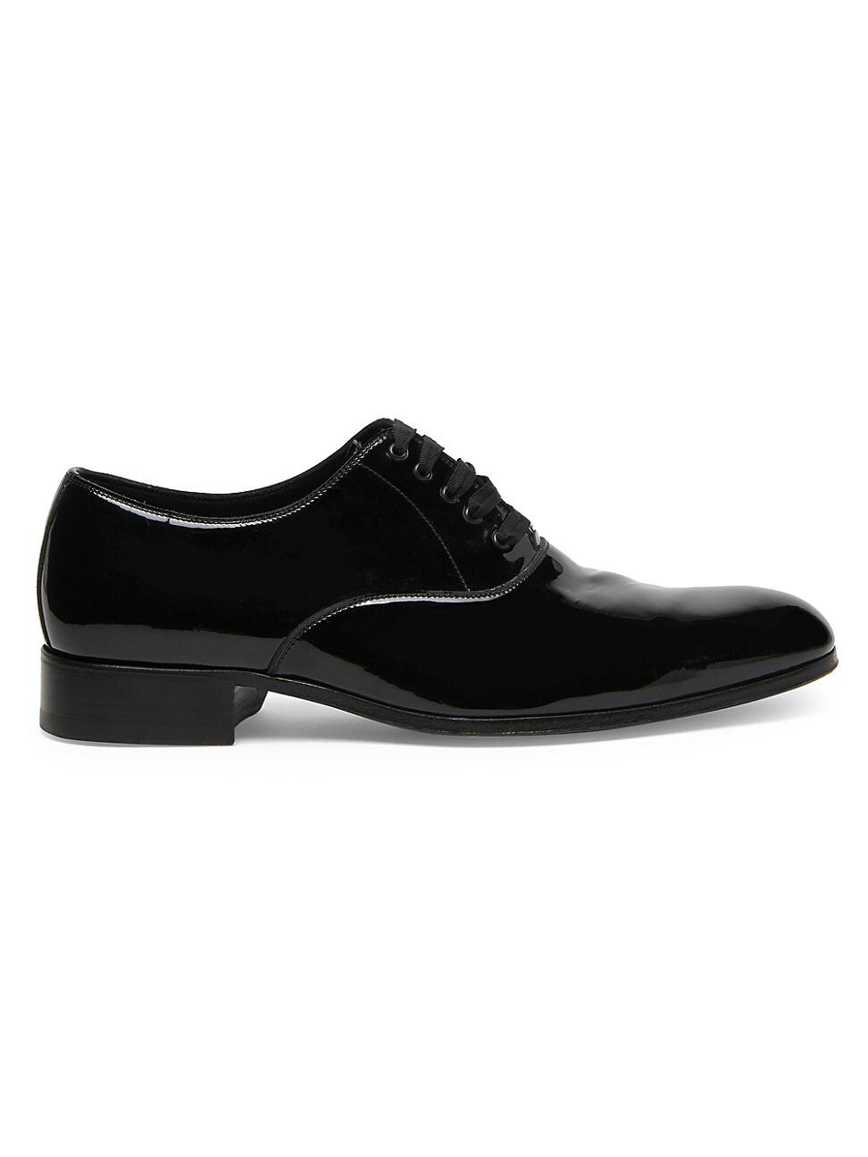 Mens Patent Lace-Up Oxfords Product Image
