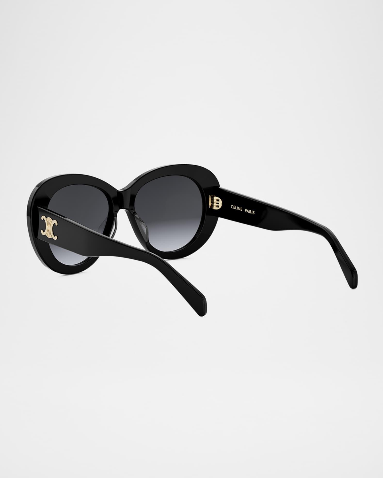 Triomphe Logo Oval Acetate Sunglasses Product Image