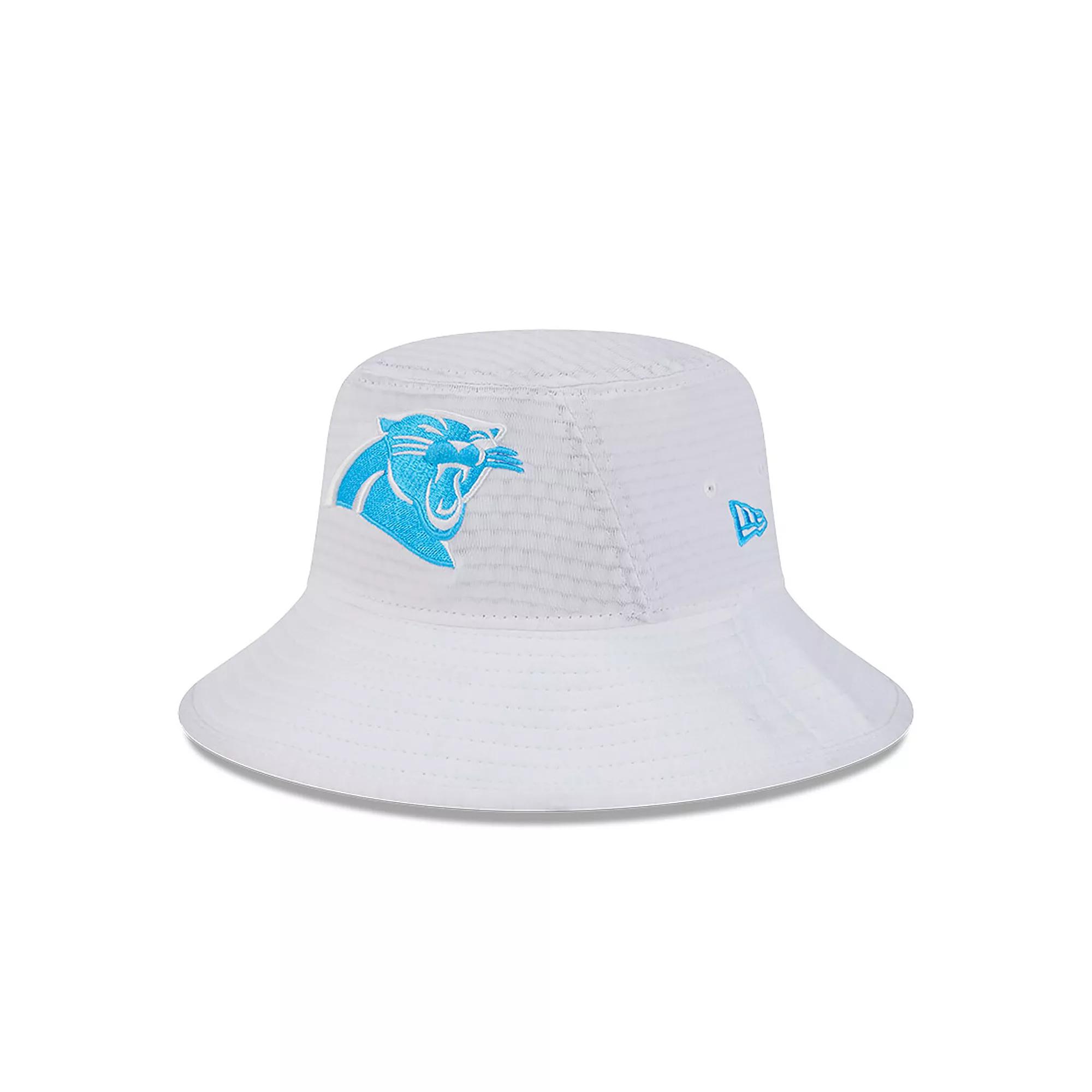 Men's New Era White Carolina Panthers 2024 NFL Training Camp Stretch Bucket Hat Product Image