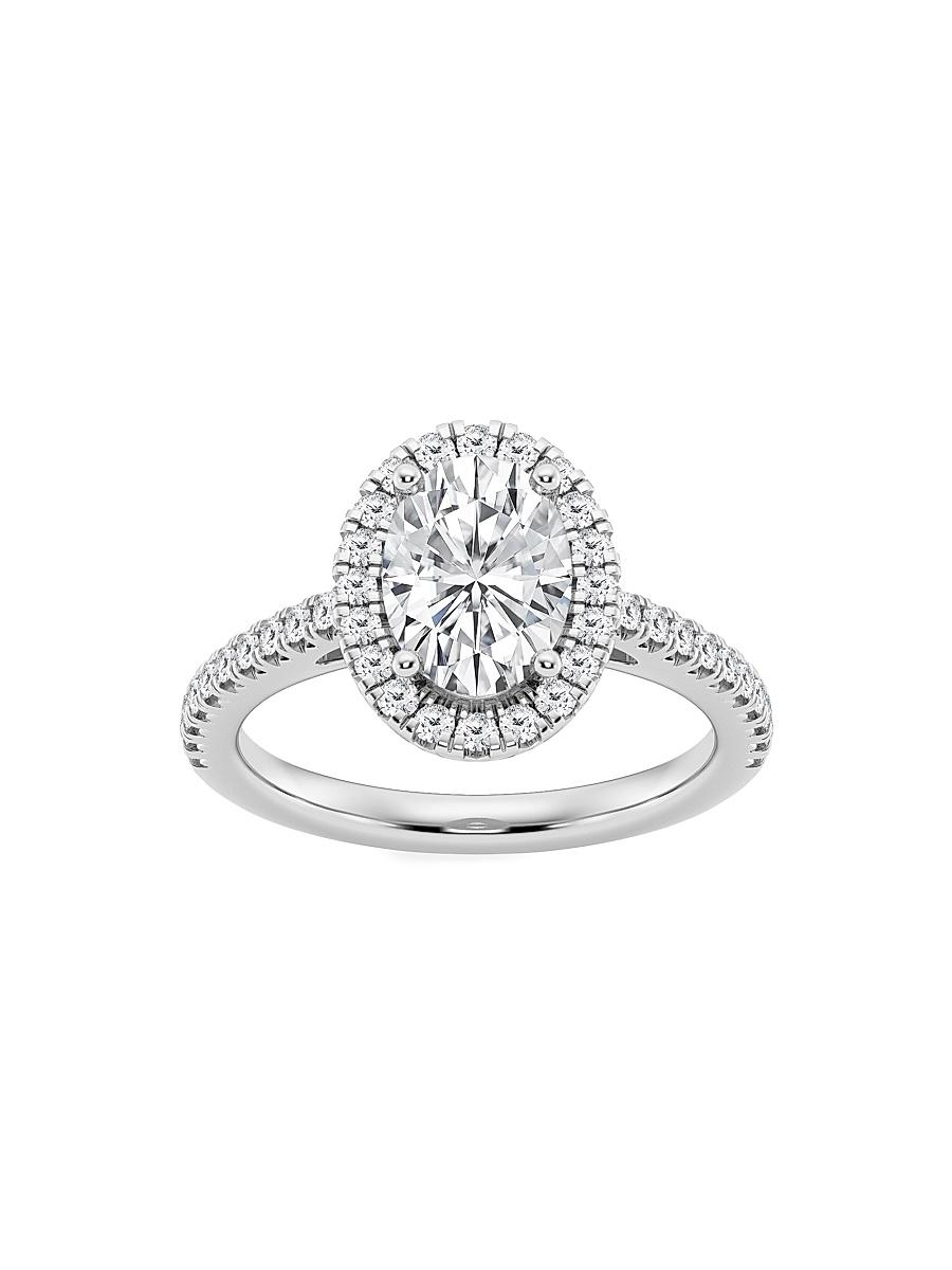 Womens Platinum & Oval Lab-Grown Diamond Halo Ring/1.30-3.60 TCW Product Image