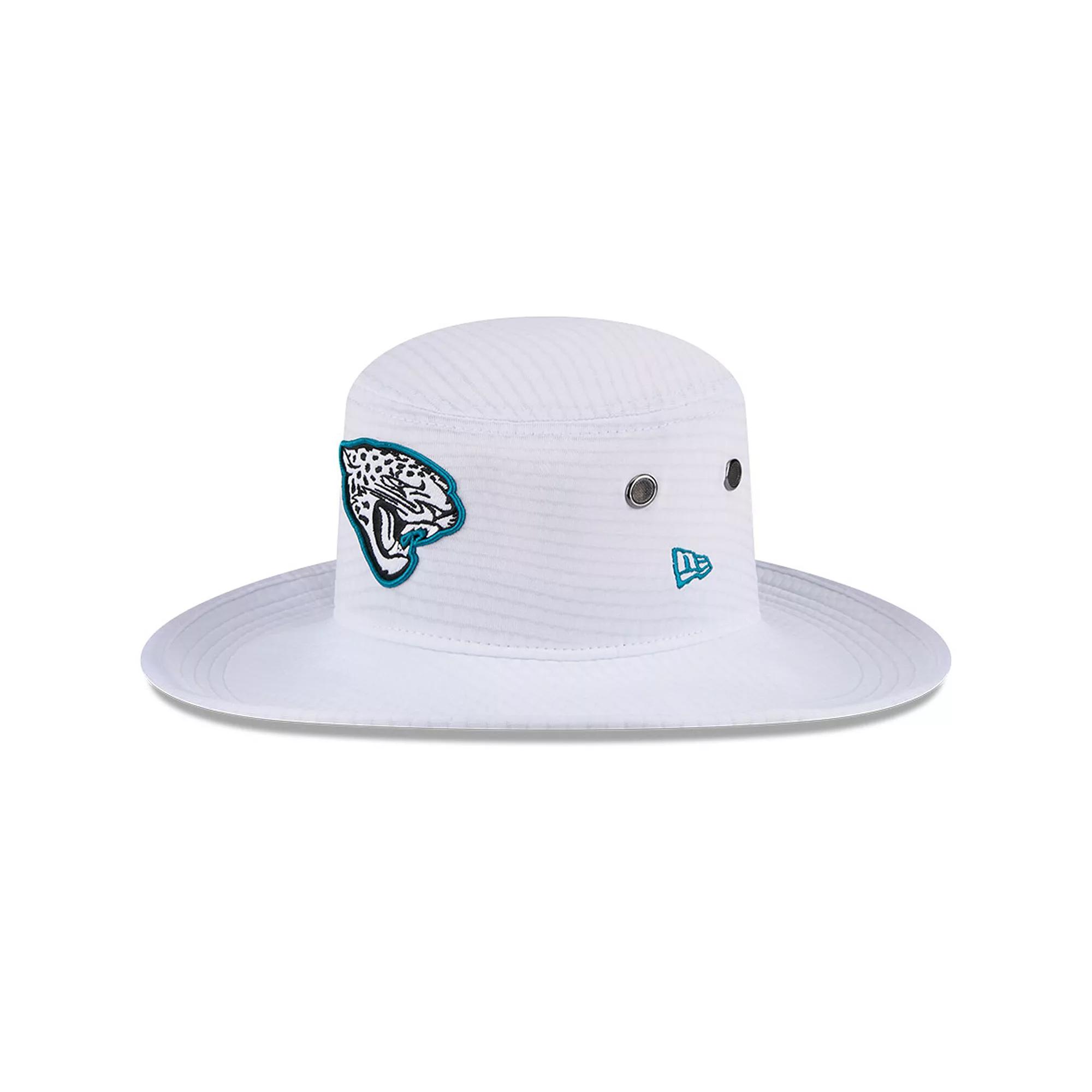 Men's New Era White Jacksonville Jaguars 2024 NFL Training Camp Panama Bucket Hat Product Image