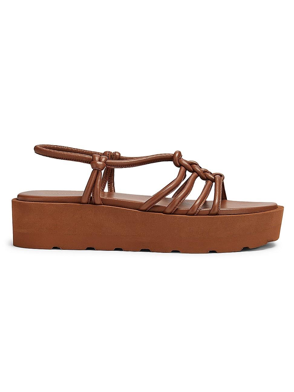 Womens Hebe Leather Platform Sandals Product Image