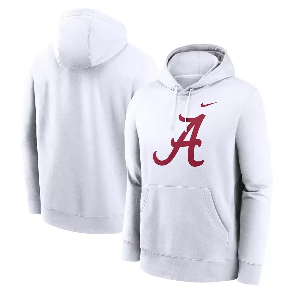 Men's Nike White Alabama Crimson Tide Primetime Evergreen Club Fleece Pullover Hoodie,  Product Image