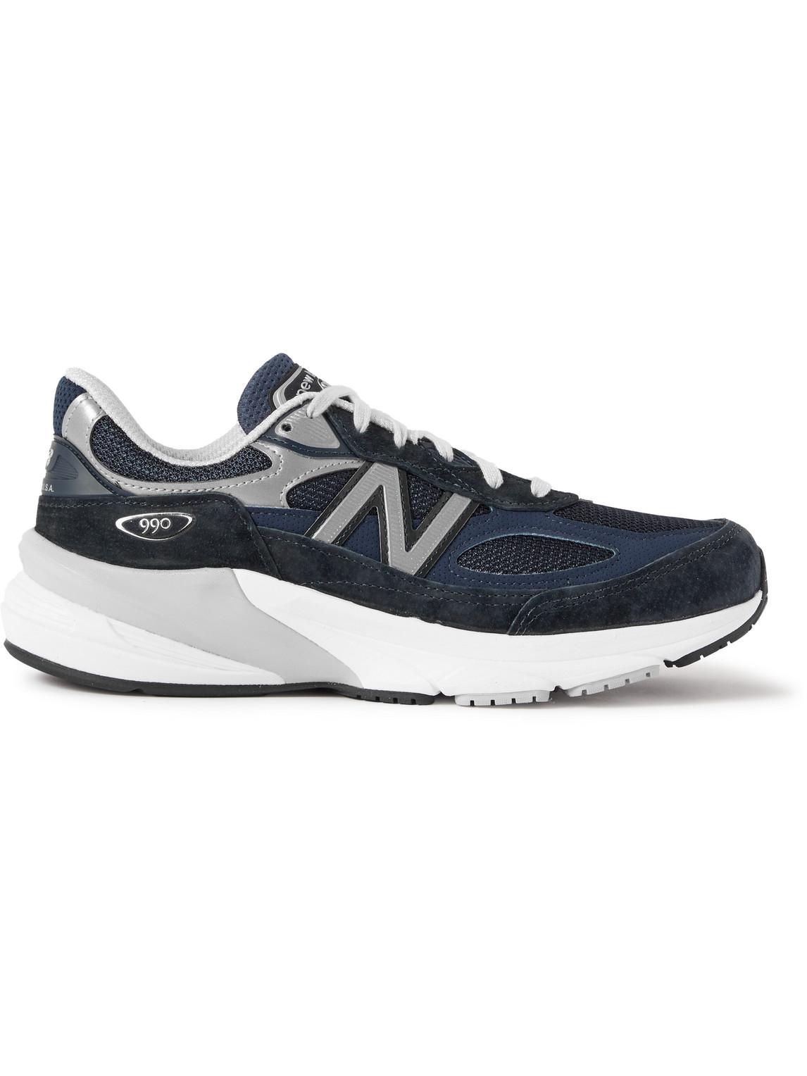 NEW BALANCE Printed Suede Mesh Sneakers With Cushioned Sole In White Product Image