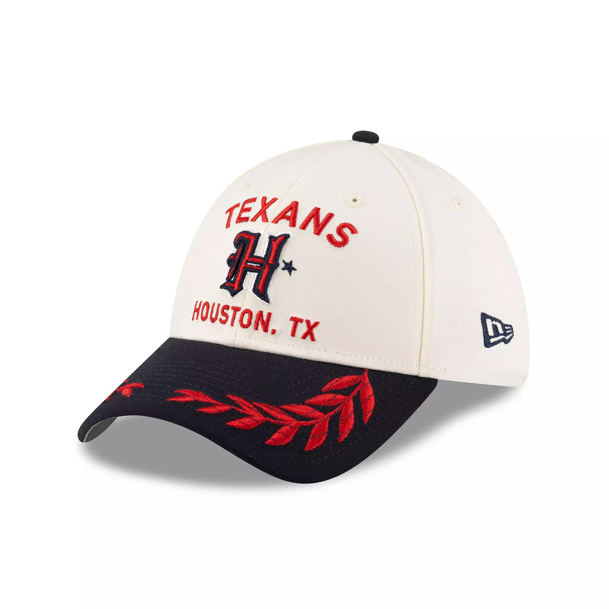 Men's New Era Cream/Navy Houston Texans 2025 NFL Draft 39THIRTY Flex Hat,  Product Image