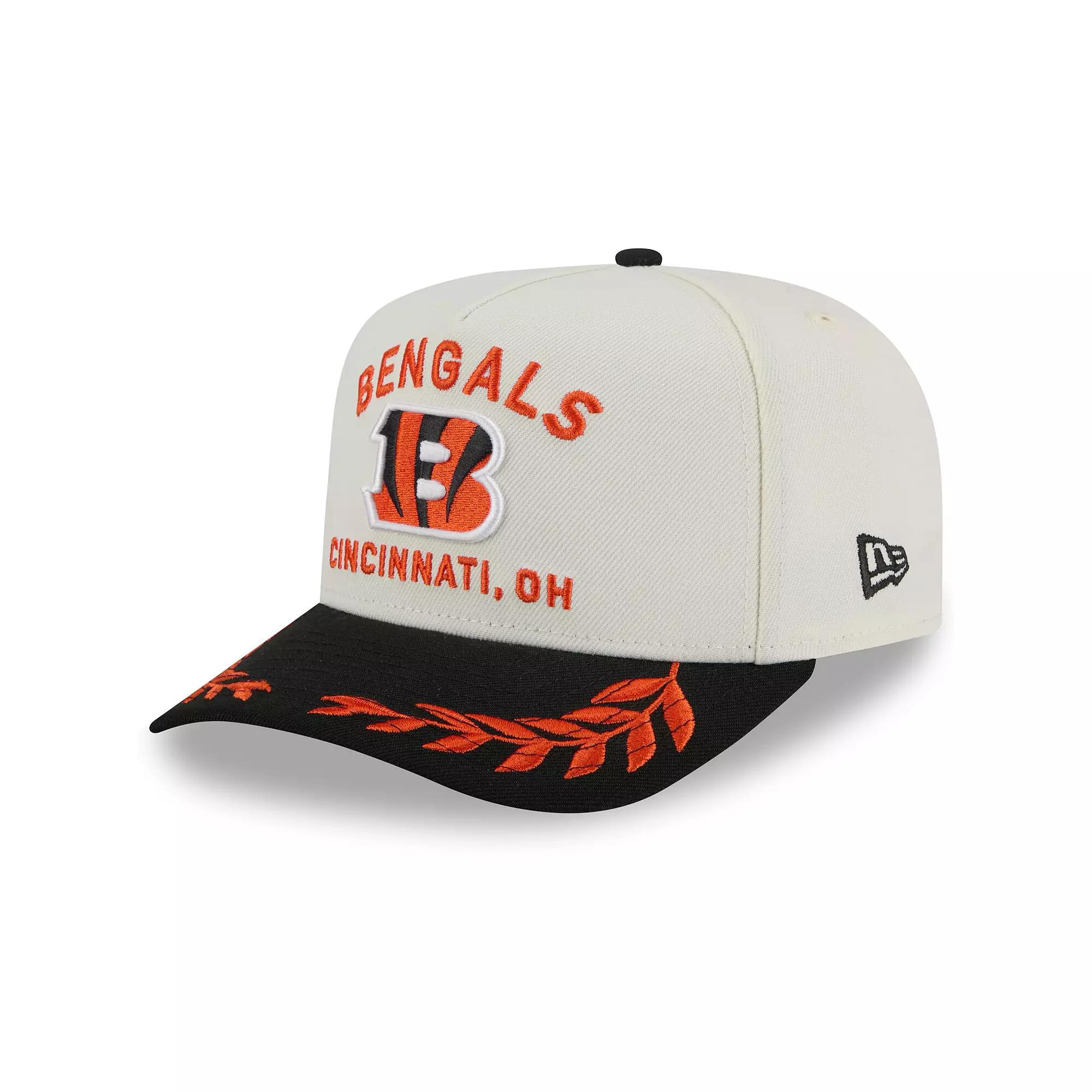 Men's New Era  Cream/Black Cincinnati Bengals 2025 NFL Draft A-Frame 9FIFTY Snapback Hat, Beige Product Image