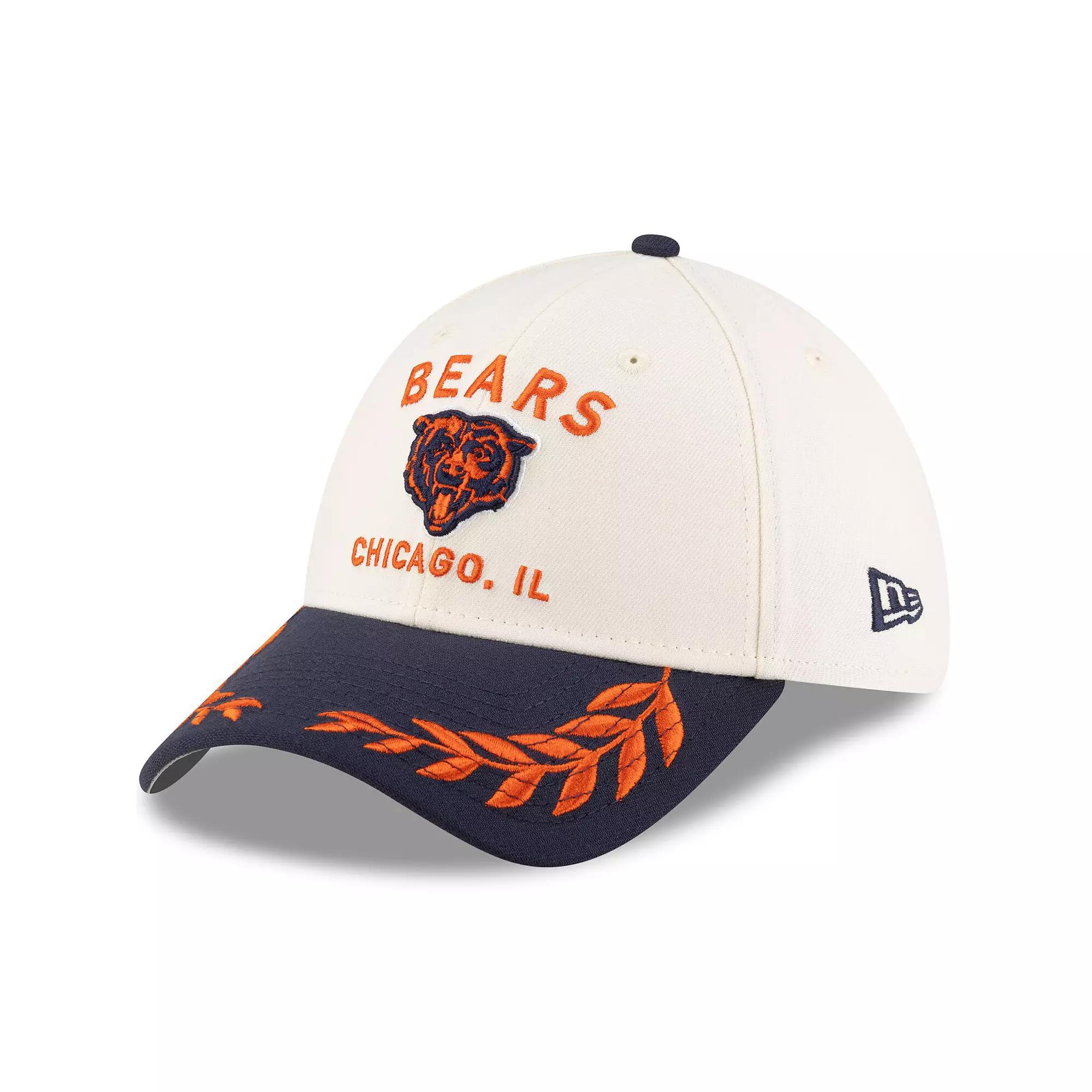 Men's New Era Cream/Navy Chicago Bears 2025 NFL Draft 39THIRTY Flex Hat,  Product Image