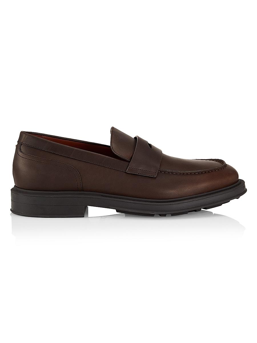 Men's Travis Leather Penny Loafers Product Image