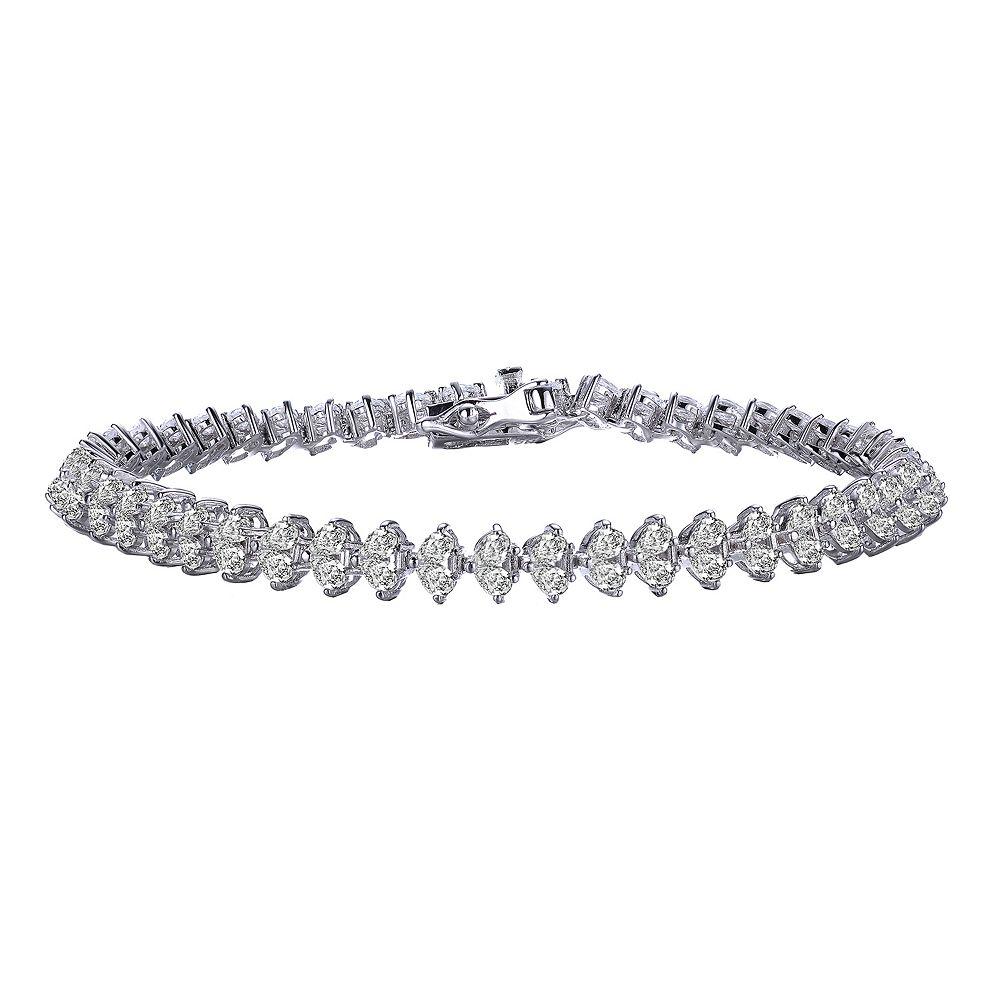 Sterling Silver Cubic Zirconia Tennis Bracelet, Womens Product Image