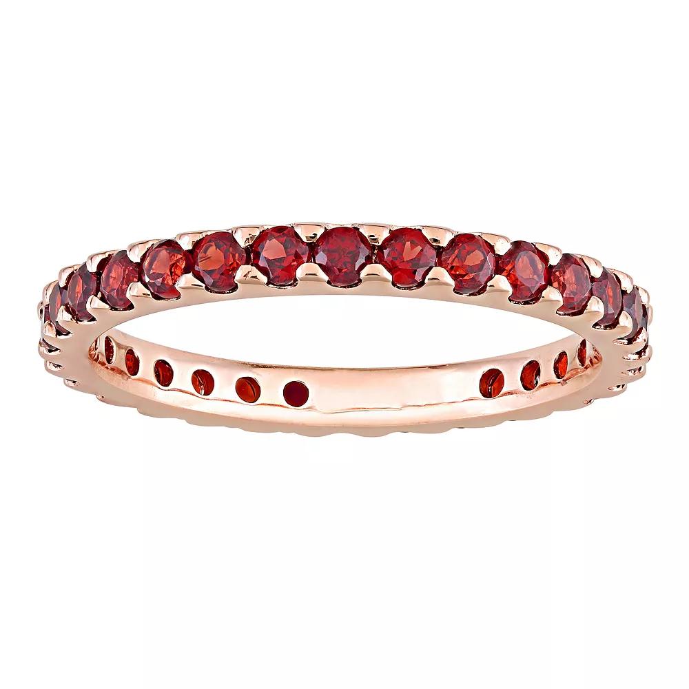 Stella Grace 10k Rose Gold Garnet Eternity Ring, Women's,  Product Image