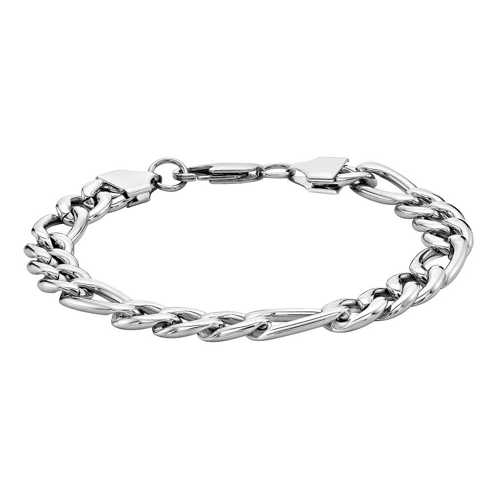 Men's LYNX Figaro Chain Bracelet, Size: 9", Stainless Product Image