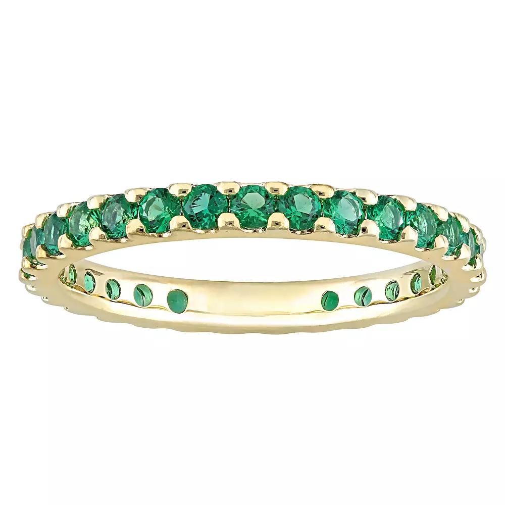 Stella Grace 10k Gold Lab-Created Emerald Eternity Ring, Women's,  Product Image