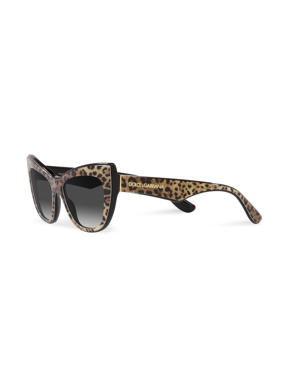 leopard-print tinted sunglasses Product Image