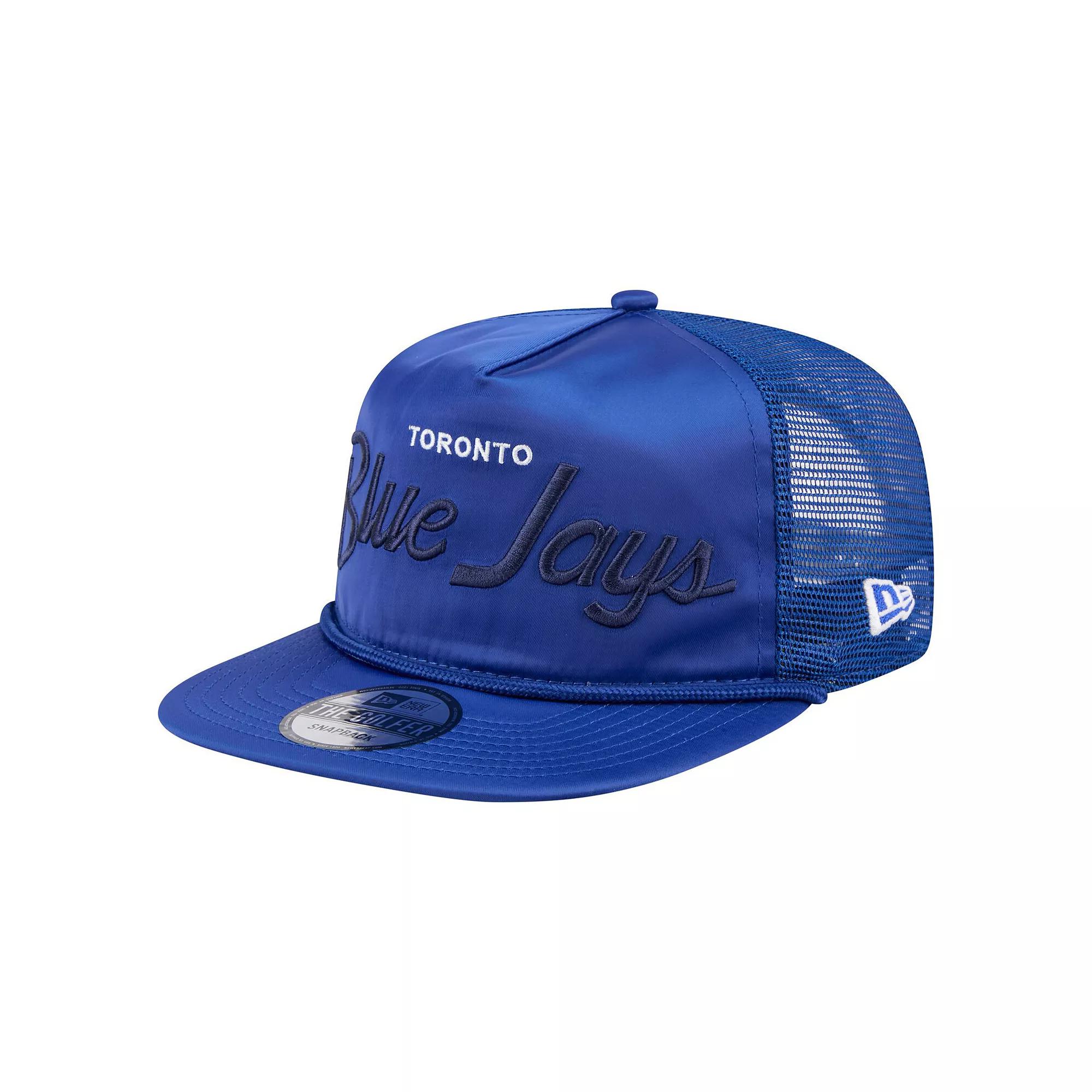 Mens New Era Royal Toronto Blue Jays Retro Satin Script Golfer Adjustable Hat Product Image