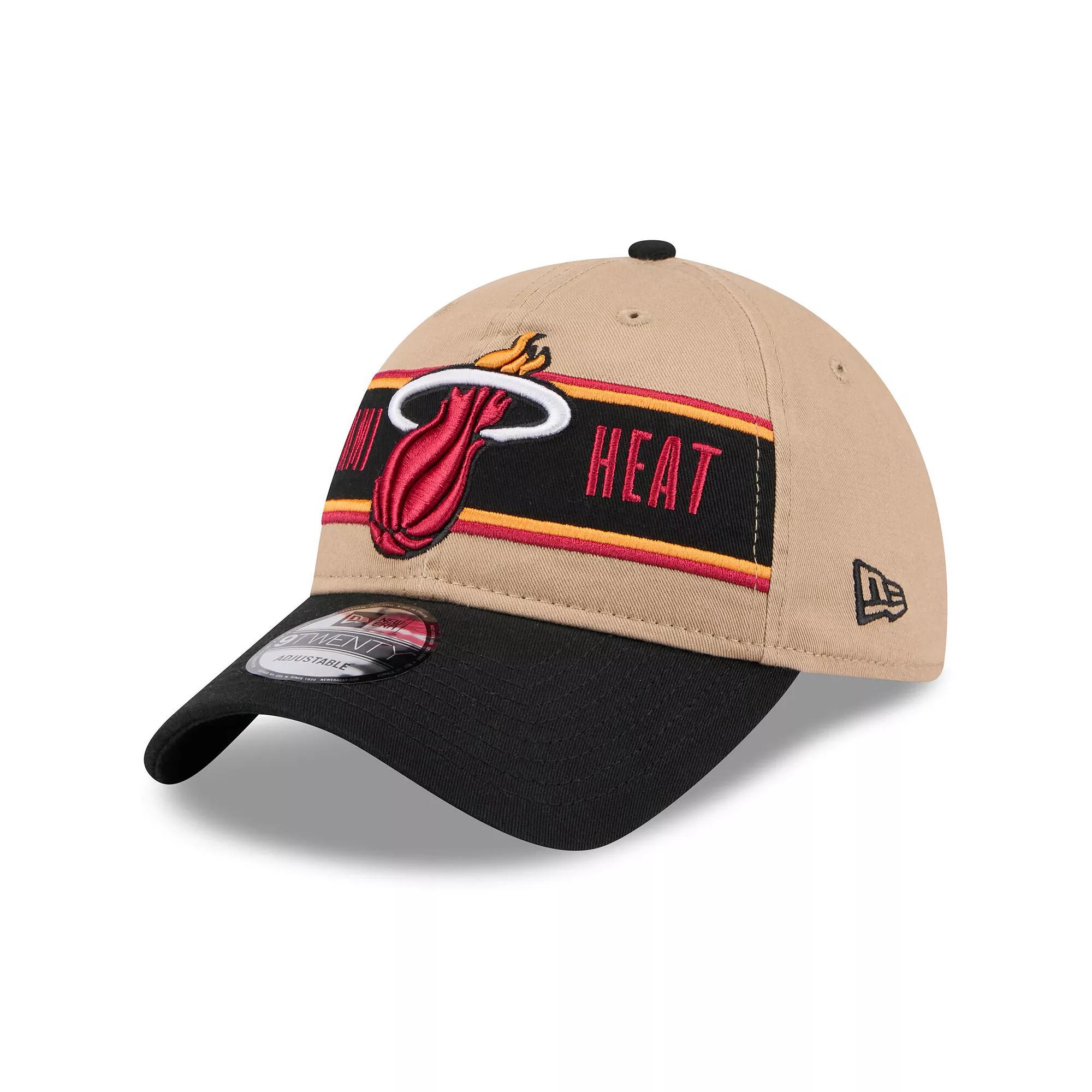 Men's New Era Tan/Black Miami Heat 2024 NBA Draft 9TWENTY Adjustable Hat, Team Product Image