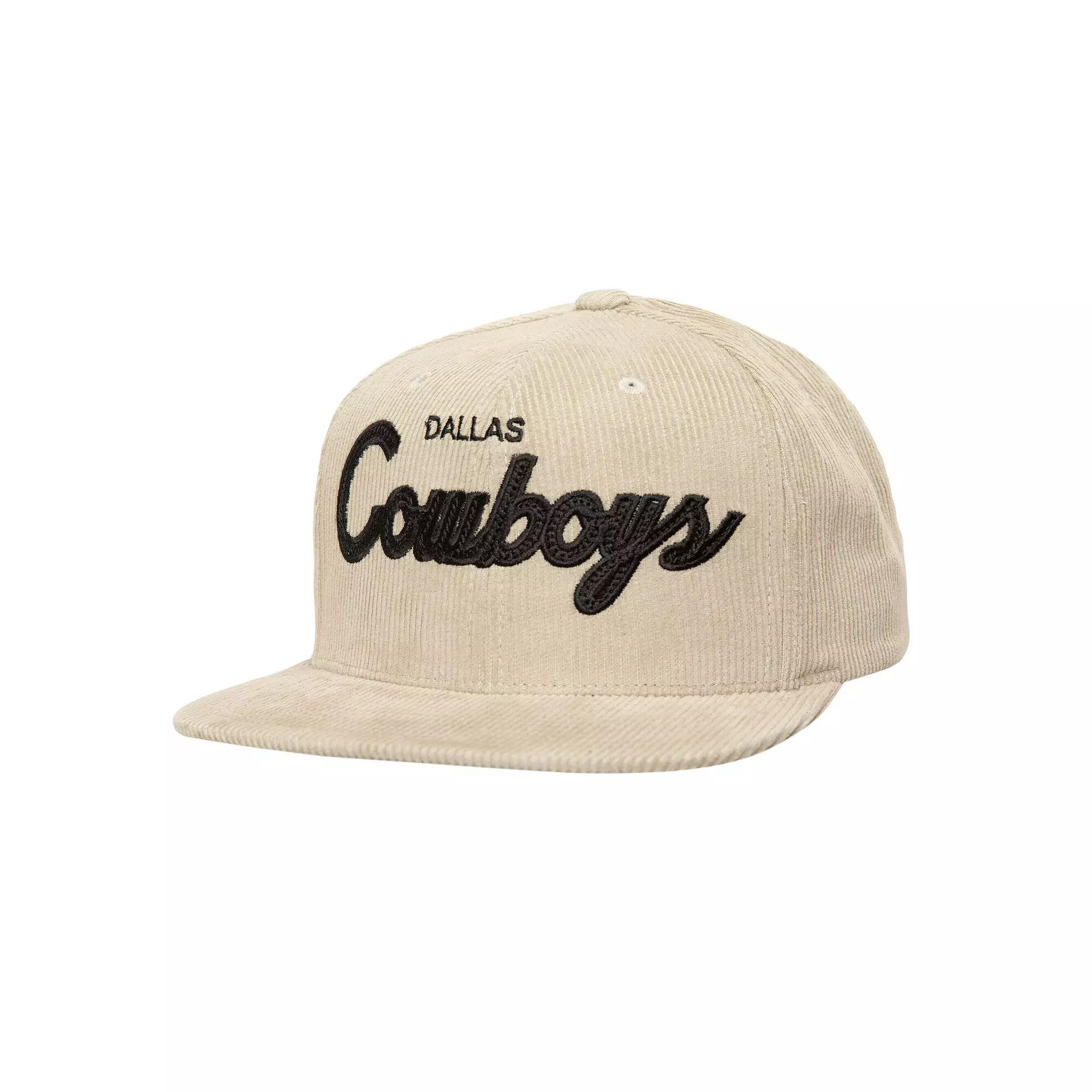 Men's Mitchell & Ness Tan Dallas Cowboys Cord Snapback Hat, Team Product Image