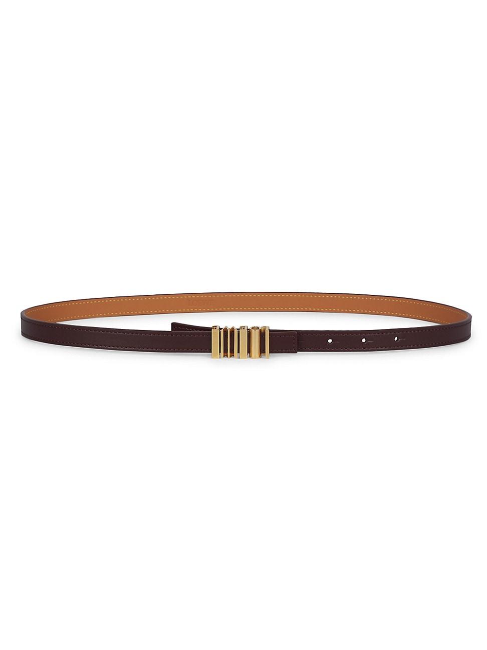 Womens Graphic Logo Leather Belt Product Image