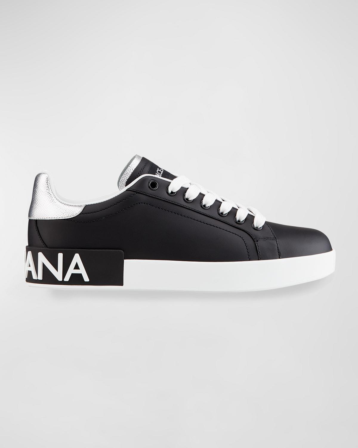 Leather Logo Low-Top Sneakers Product Image