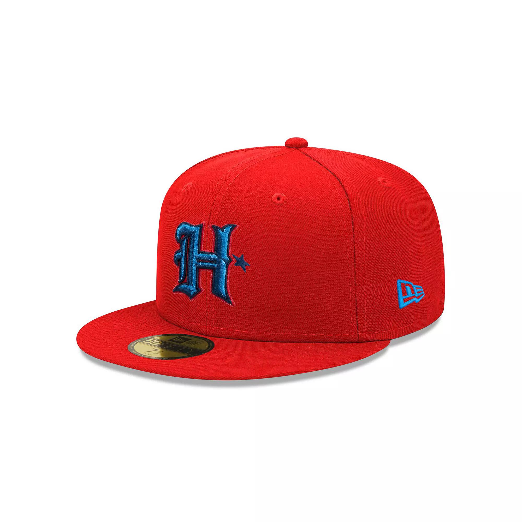 Men's New Era Red Houston Texans Omaha 59FIFTY Fitted Hat,  Product Image