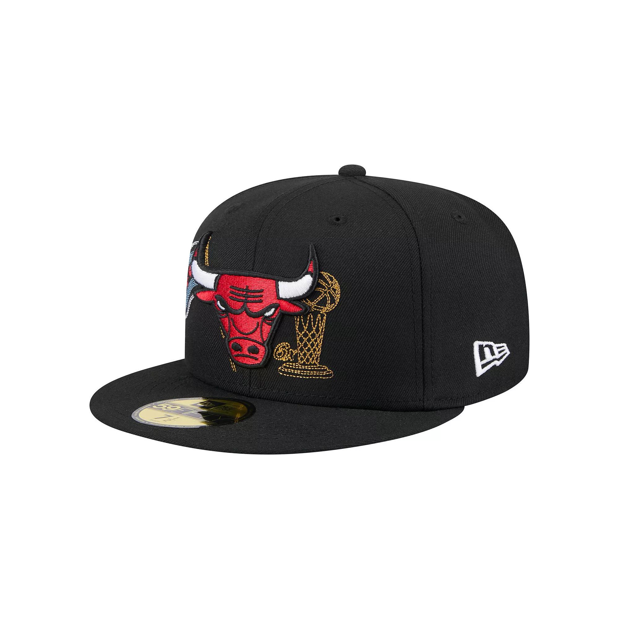 Men's New Era Black Chicago Bulls State Stitch 59FIFTY Fitted Hat,  Product Image