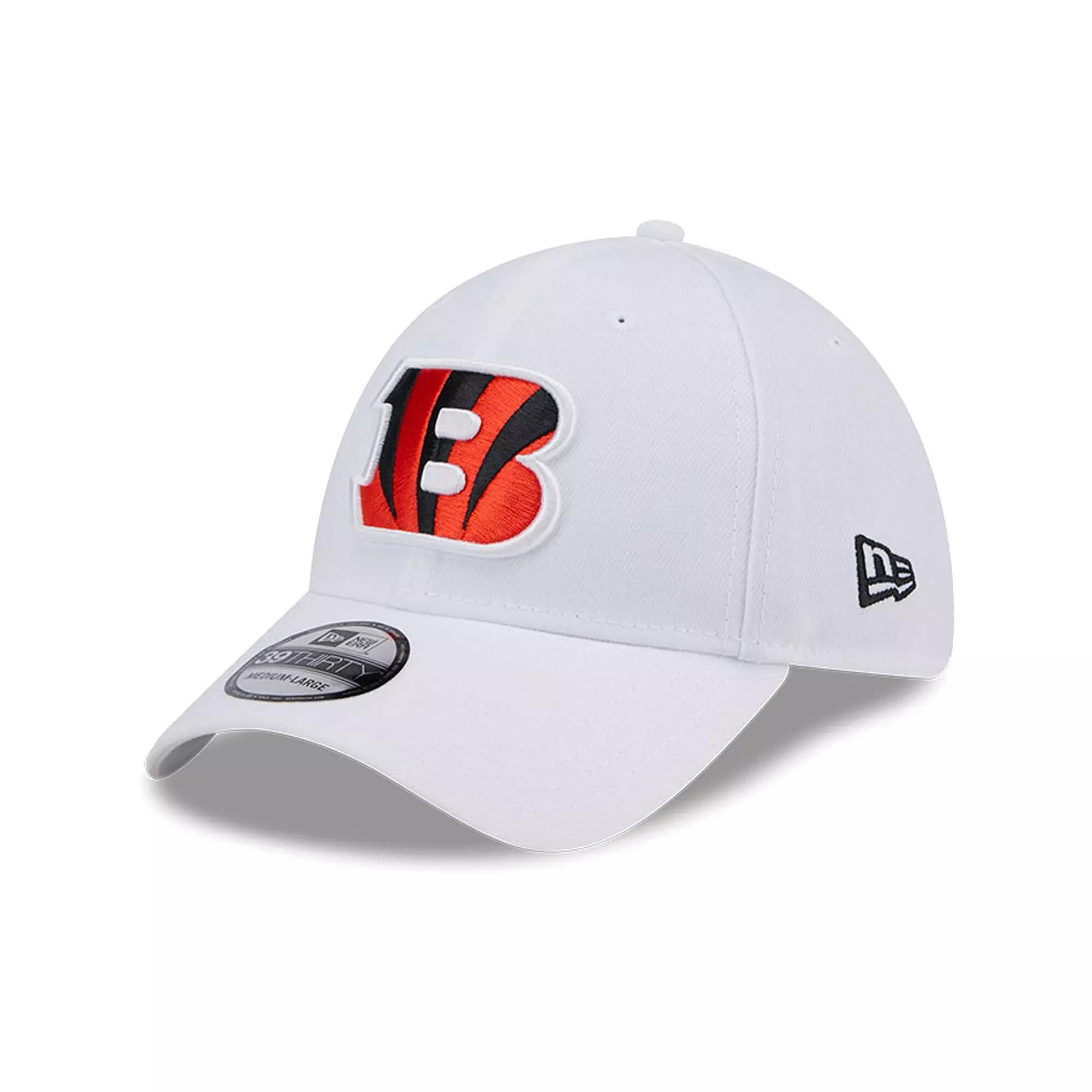 Men's New Era White Cincinnati Bengals Main 39THIRTY Flex Hat,  Product Image