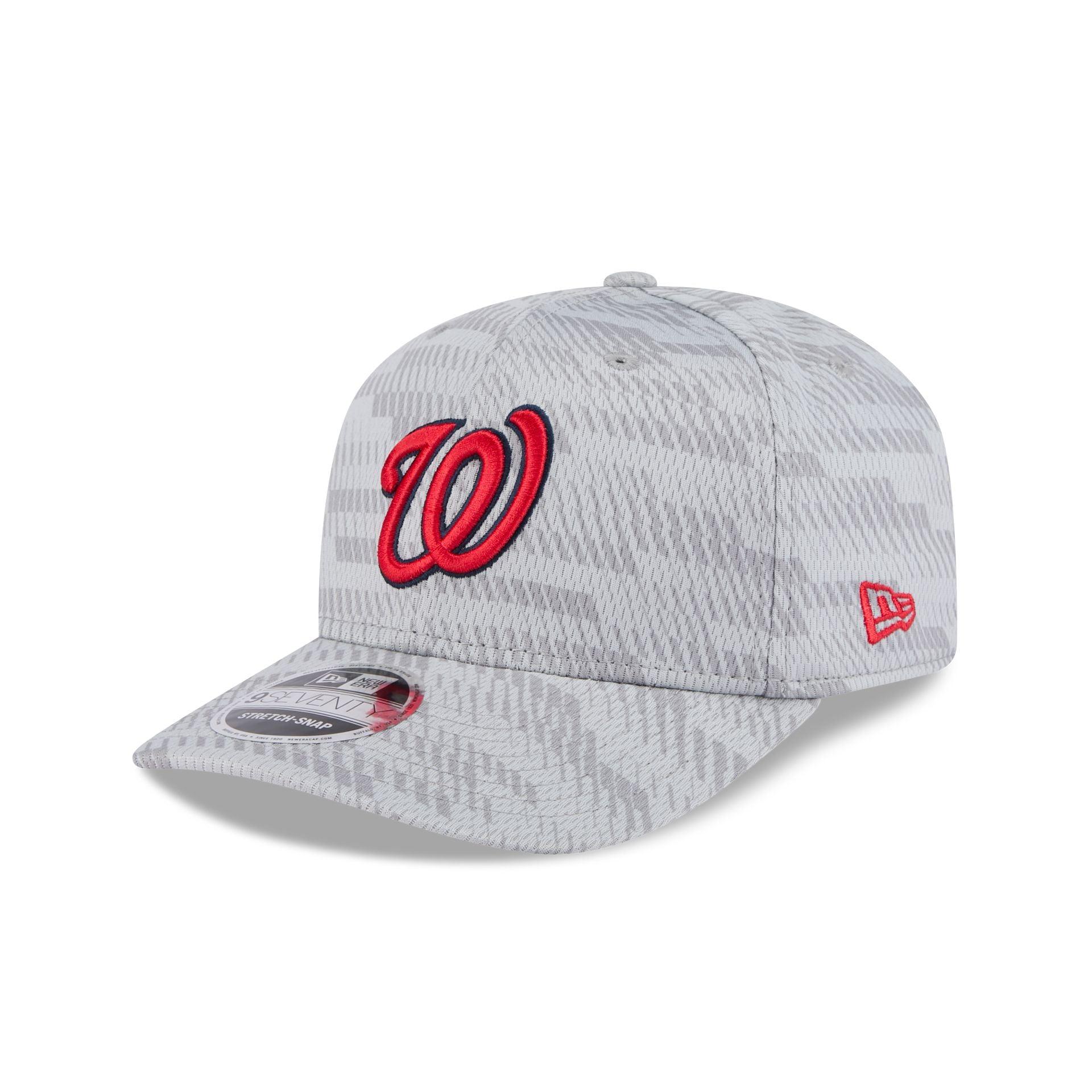 Washington Nationals 2025 Clubhouse Gray 9SEVENTY Stretch-Snap Hat Male Product Image