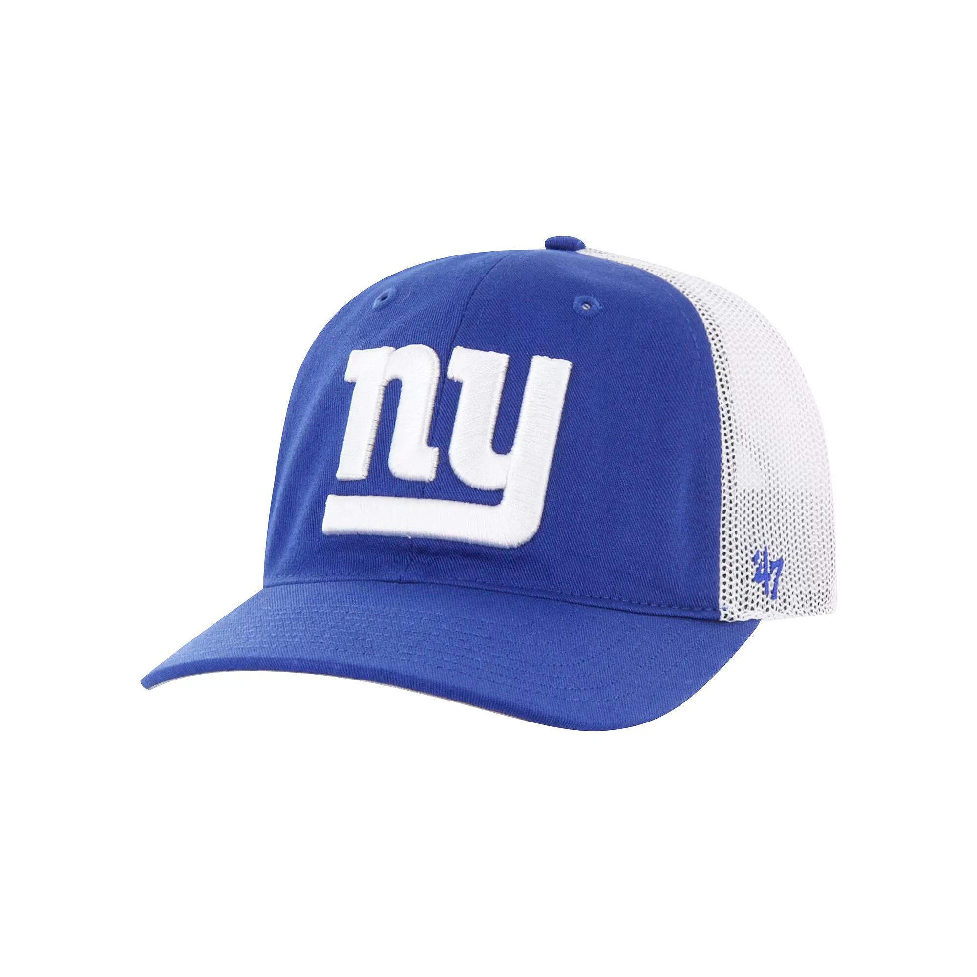 Men's '47 Royal/White New York Giants Team Unstructured Trucker Adjustable Hat, Blue Product Image