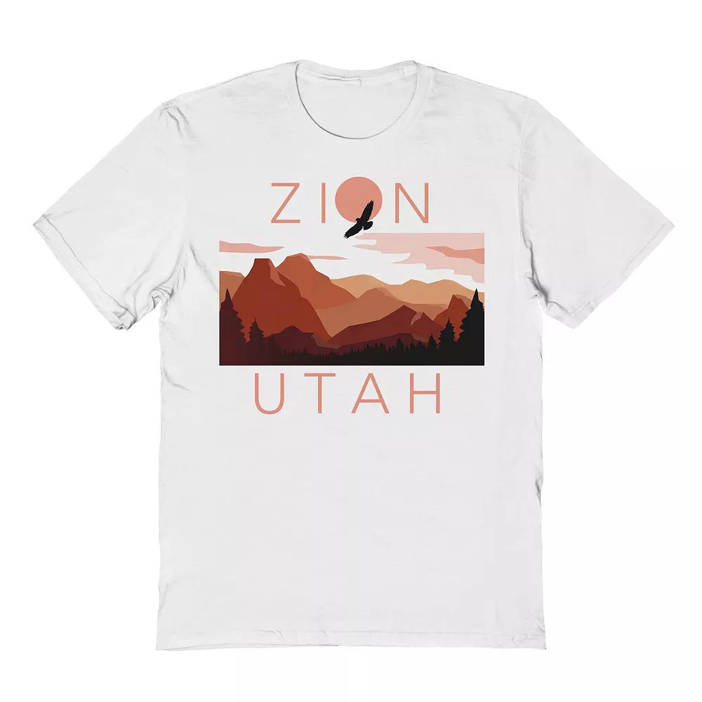 Men's Country Parks Zion Utah Graphic Tee, Size: XXL, White Product Image