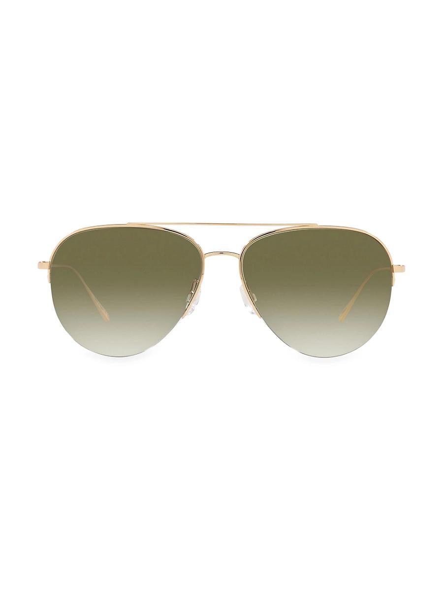 Womens Cleamons 60MM Aviator Sunglasses Product Image