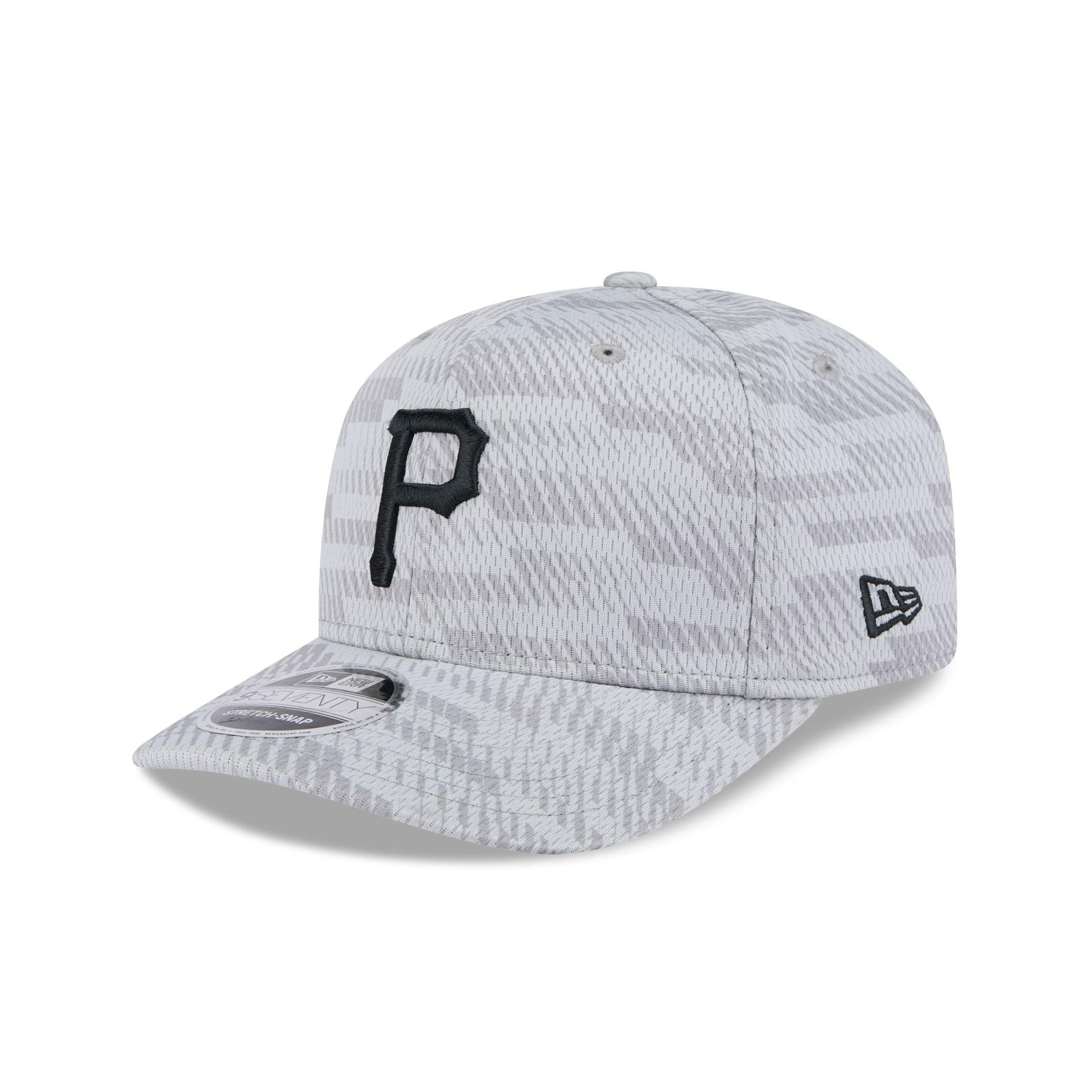 Pittsburgh Pirates 2025 Clubhouse Gray 9SEVENTY Stretch-Snap Hat Male Product Image