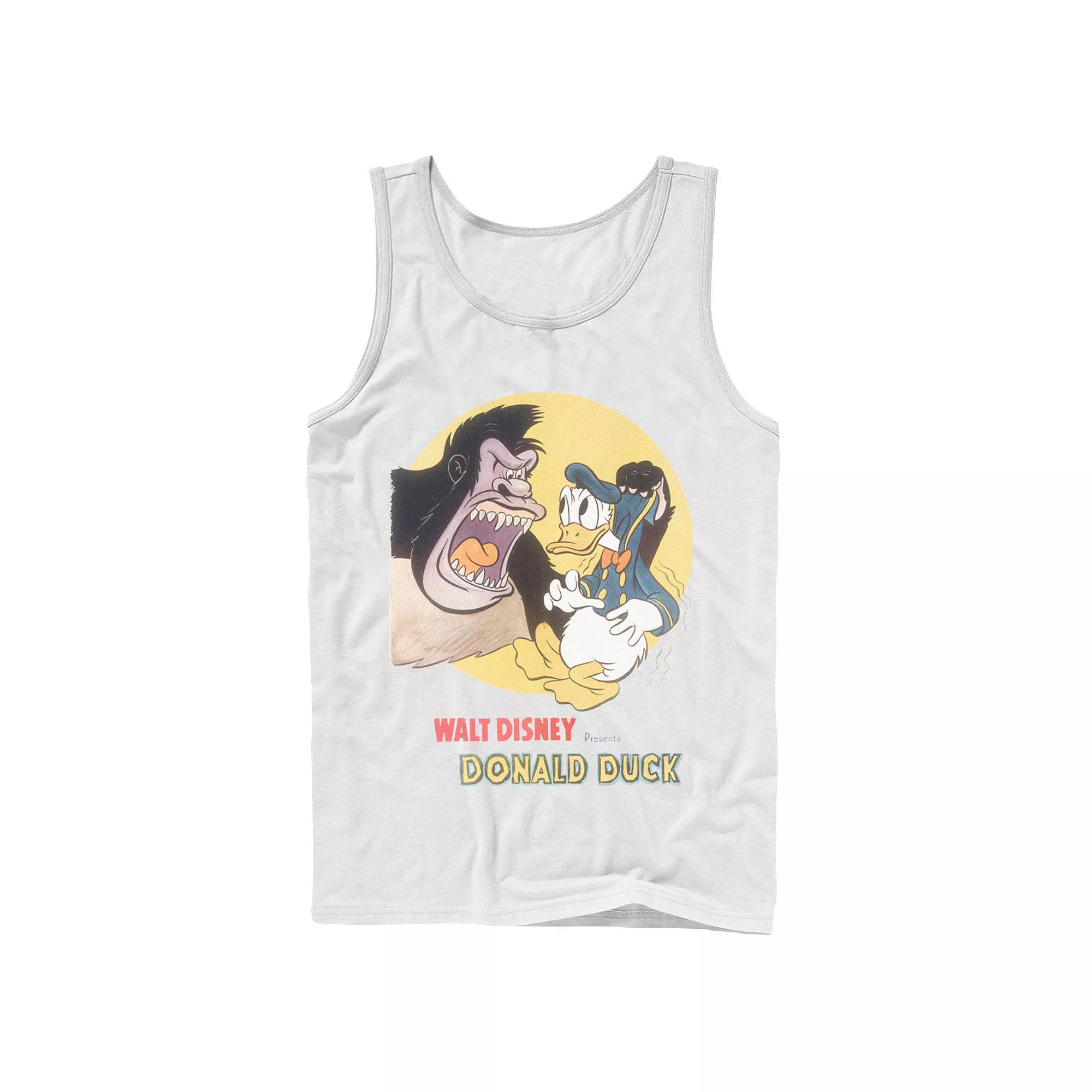Disney's Mickey & Friends Donald Duck & The Gorilla Men's Tank Top, Size: Large, White Product Image