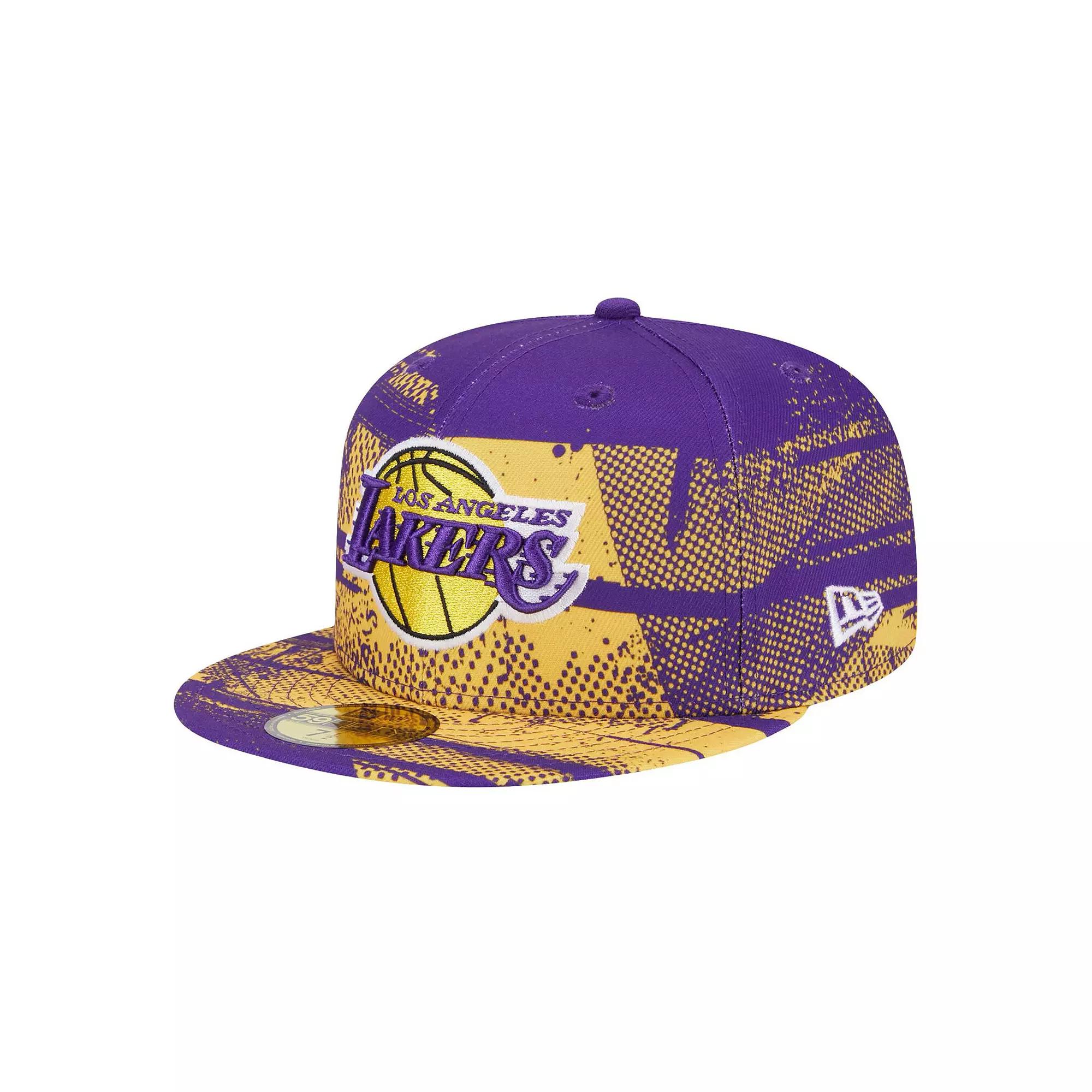Men's New Era Purple Los Angeles Lakers Tip-Off 59FIFTY Fitted Hat, Size: 7 3/4 Product Image