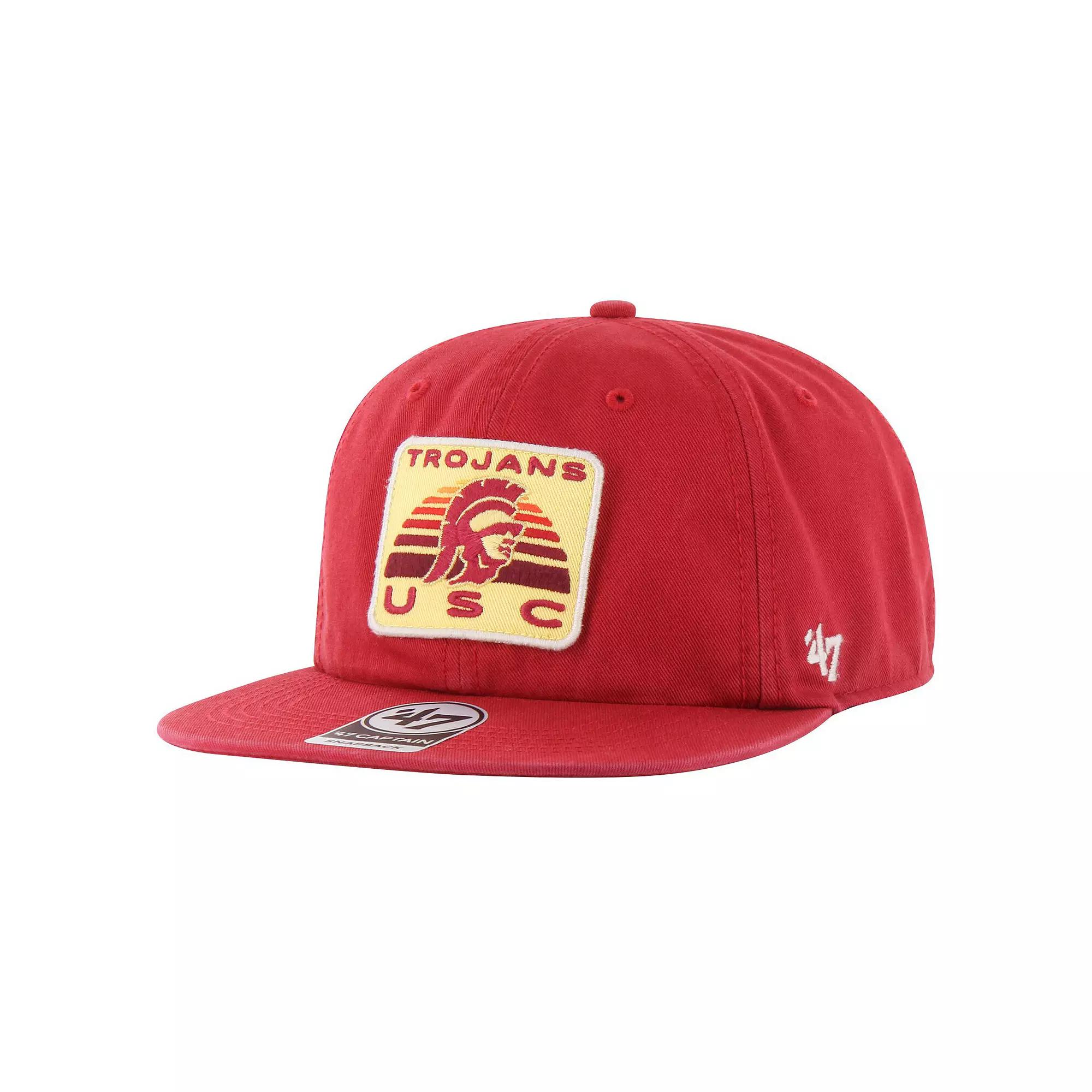 Men's '47 Crimson USC Trojans Coastline Captain Snapback Hat, Red Product Image