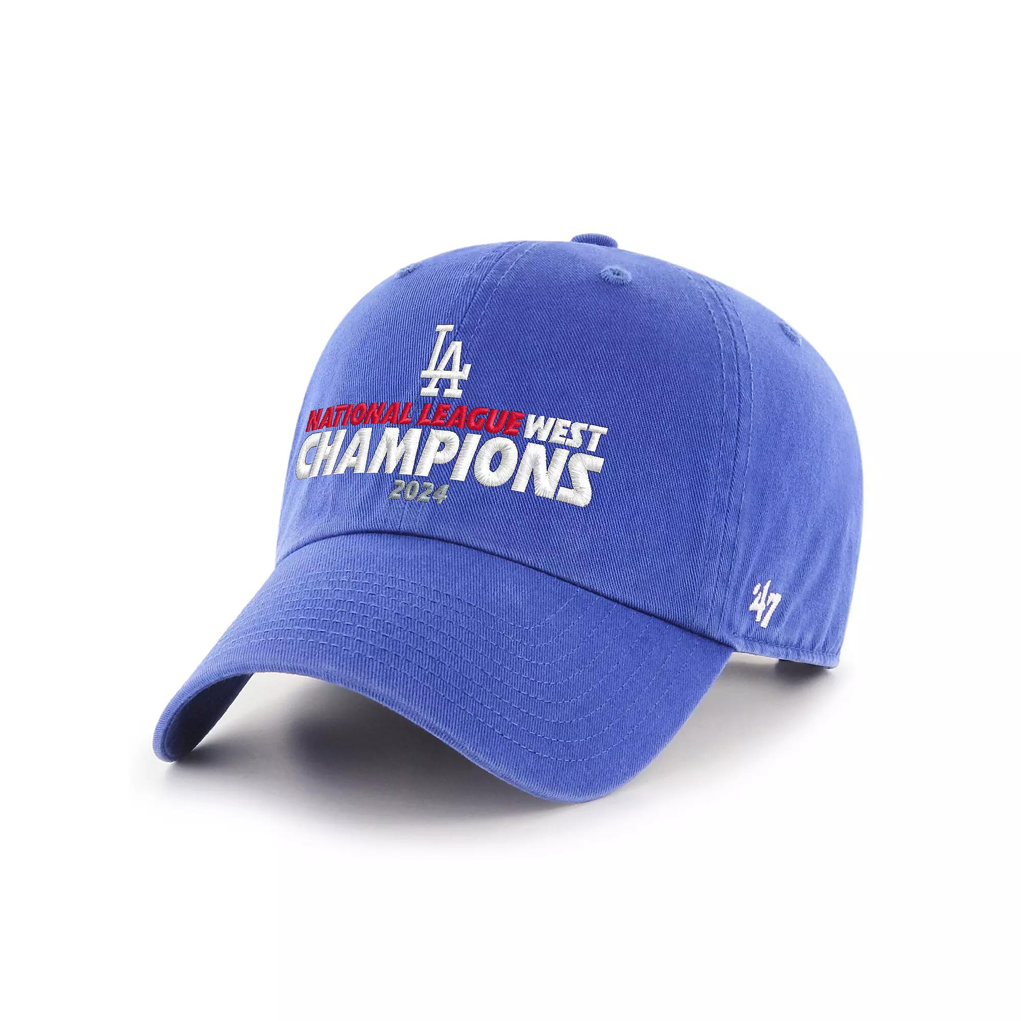 Men's '47 Royal Los Angeles Dodgers 2024 NL West Division Champions Clean Up Adjustable Hat, Blue Product Image