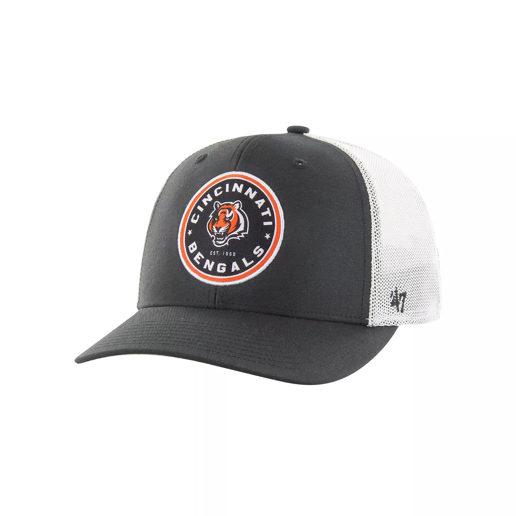 Men's '47 Black Cincinnati Bengals Disclose Trophy Stretch Fit Hat,  Product Image