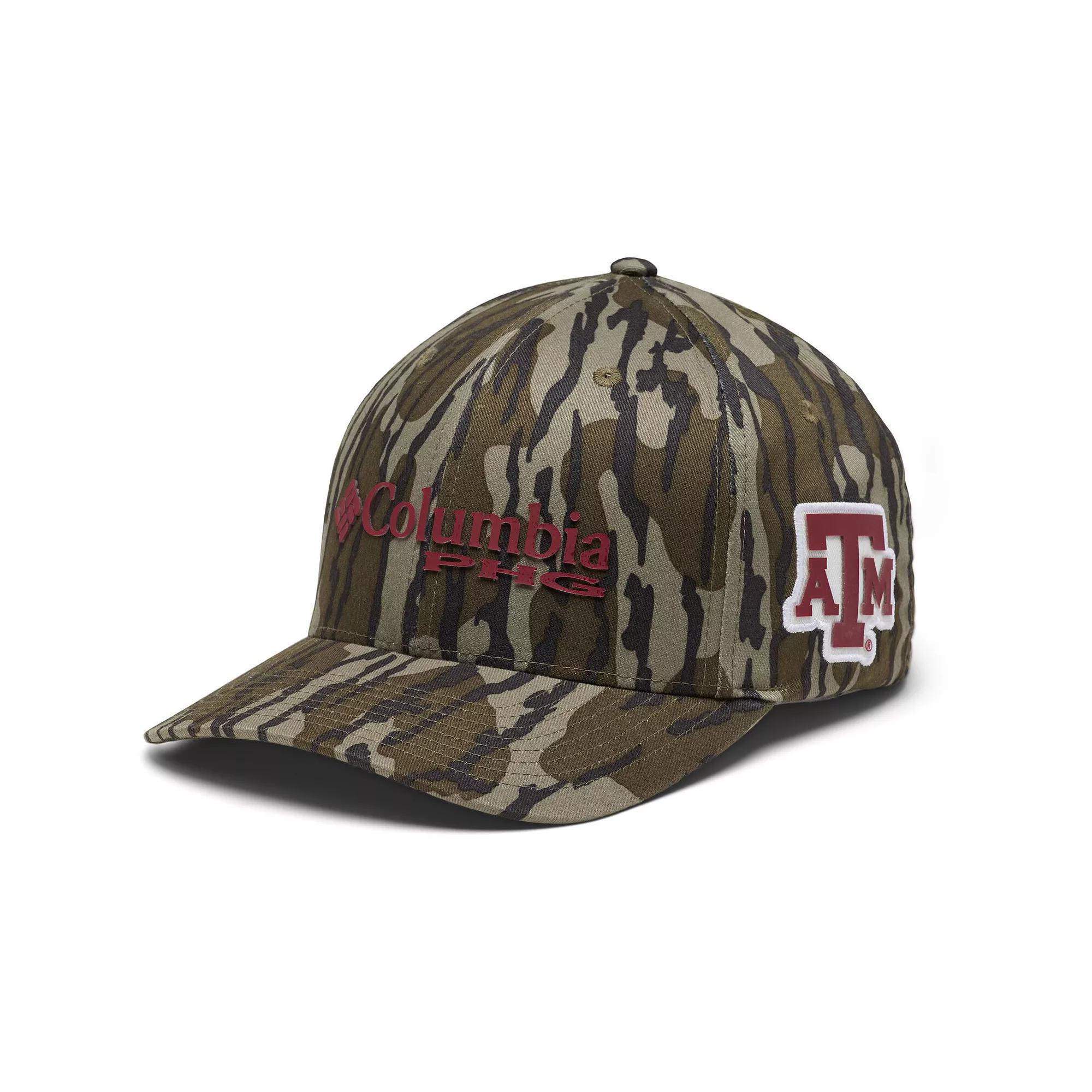Men's Columbia Mossy Oak Camo Texas A&M Aggies Bottomland Flex Hat, Size: Large/XL, Green Product Image
