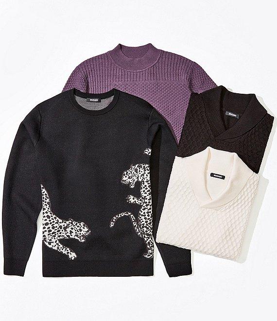 Murano The Holiday Edit Collection Solid Textured Shawl Collar Sweater Product Image