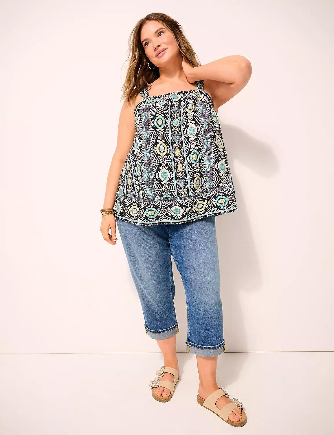 Boyfriend Fit Capri Jean Product Image