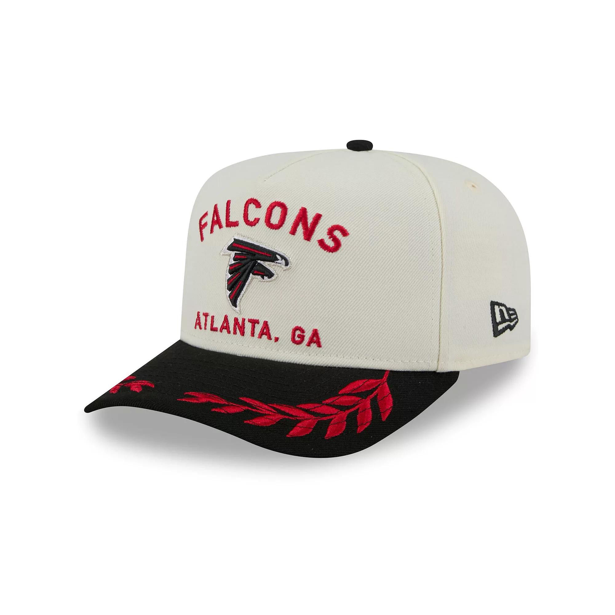 Men's New Era  Cream/Black Atlanta Falcons 2025 NFL Draft A-Frame 9FIFTY Snapback Hat, Beige Product Image