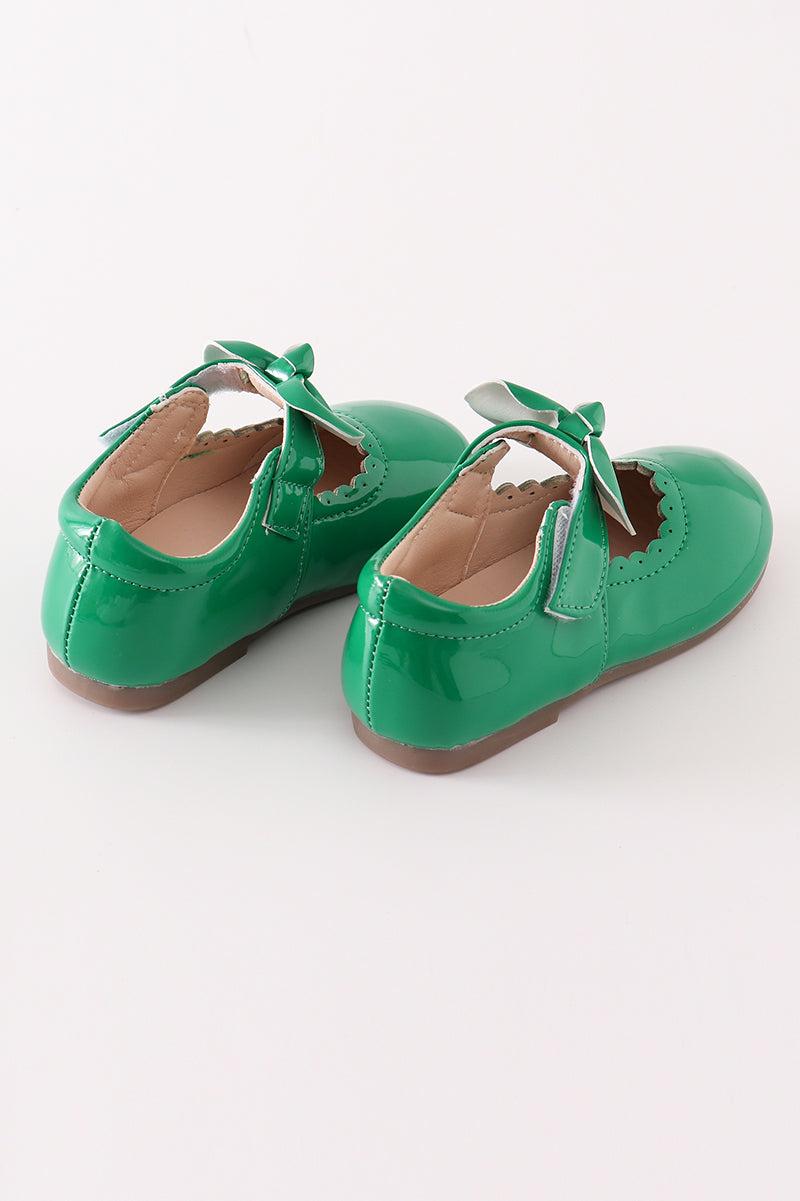 Green bow mary jane shoes Product Image